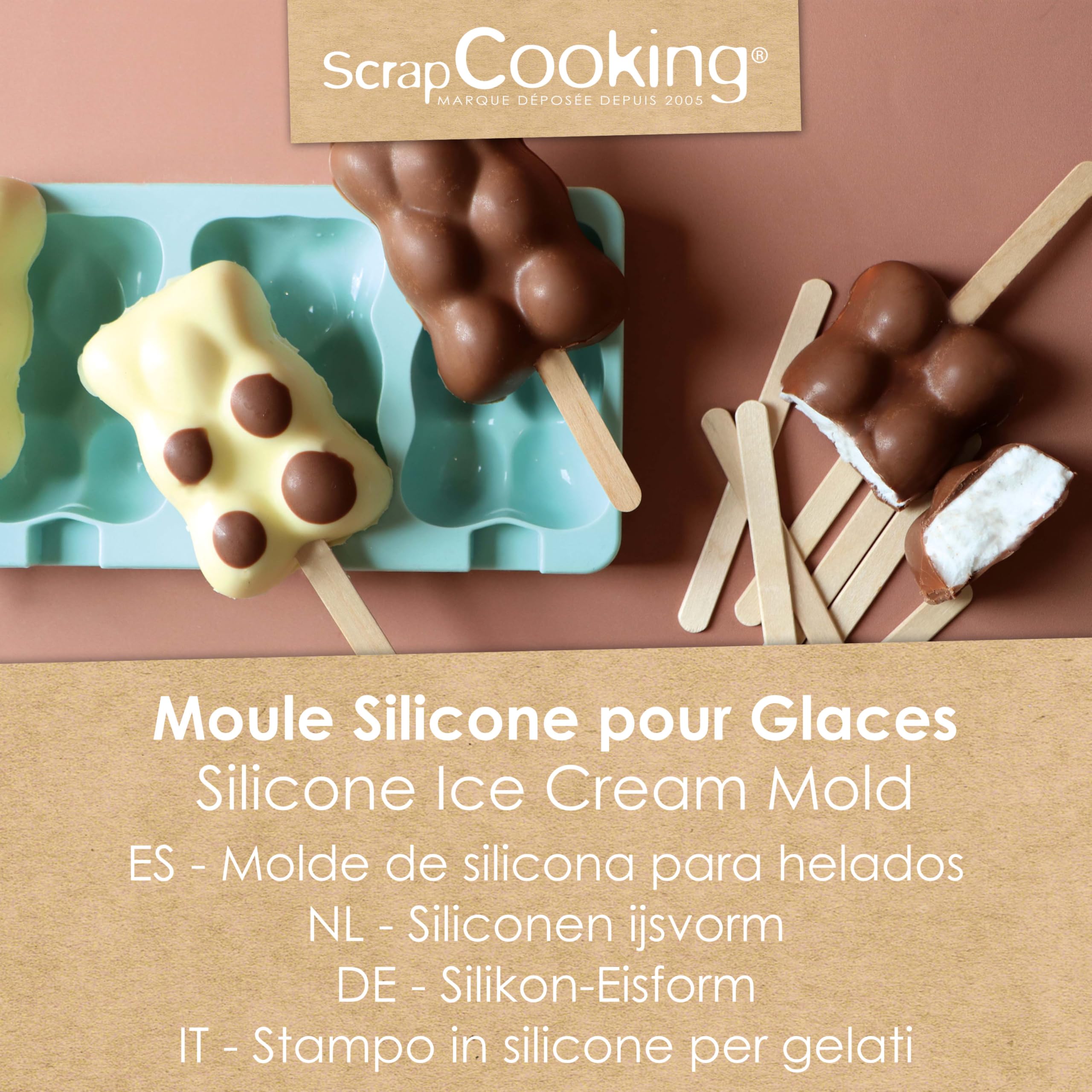 scrapcooking-moules-6770-moule-glace-oursons-silicone-x4 image 2