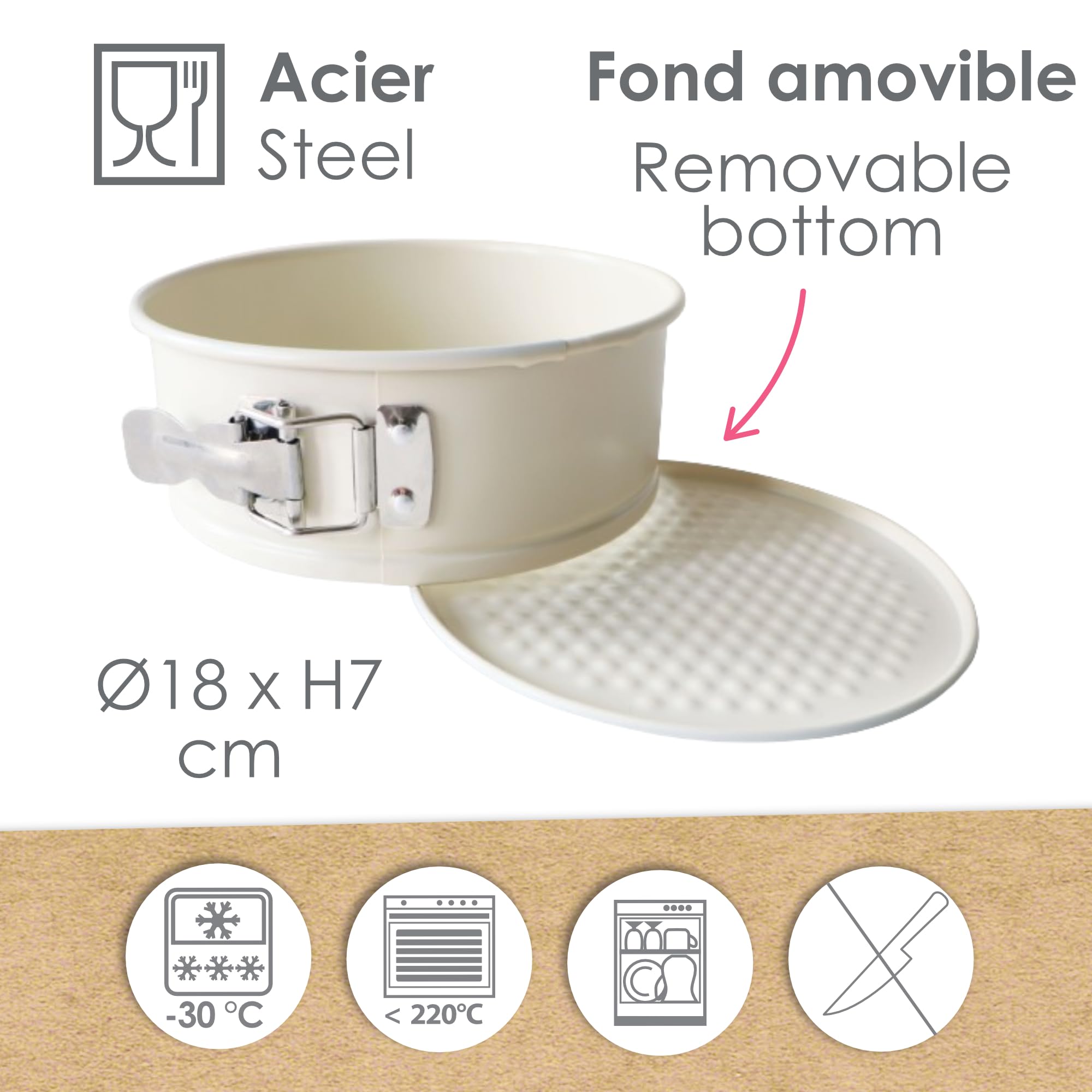 scrapcooking-1295-moule-charni-re-rond-18-cm-beige-antiadh-sif image 3