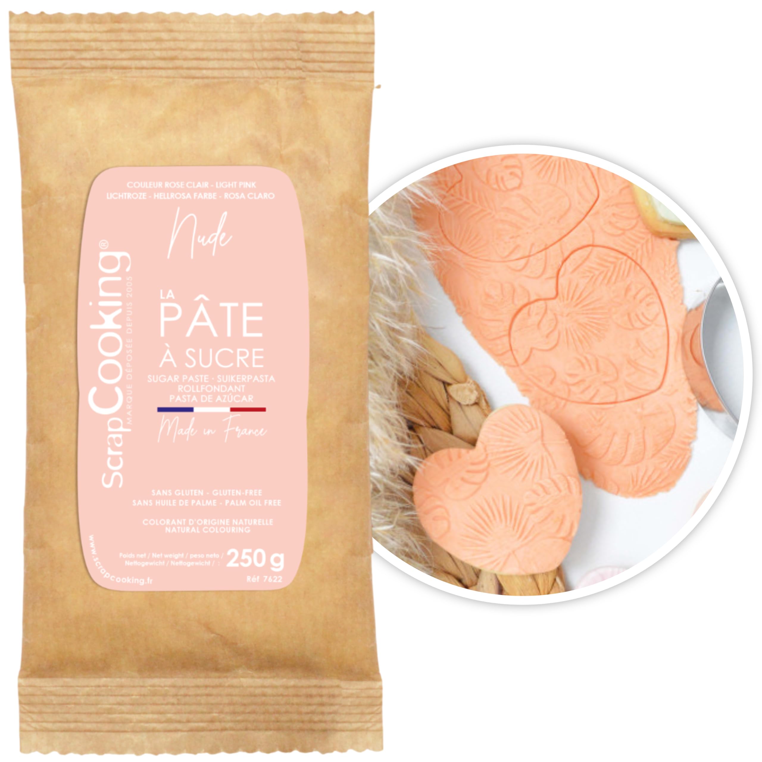 scrapcooking-p-te-sucre-rose-nude-250-g-7622 image 1