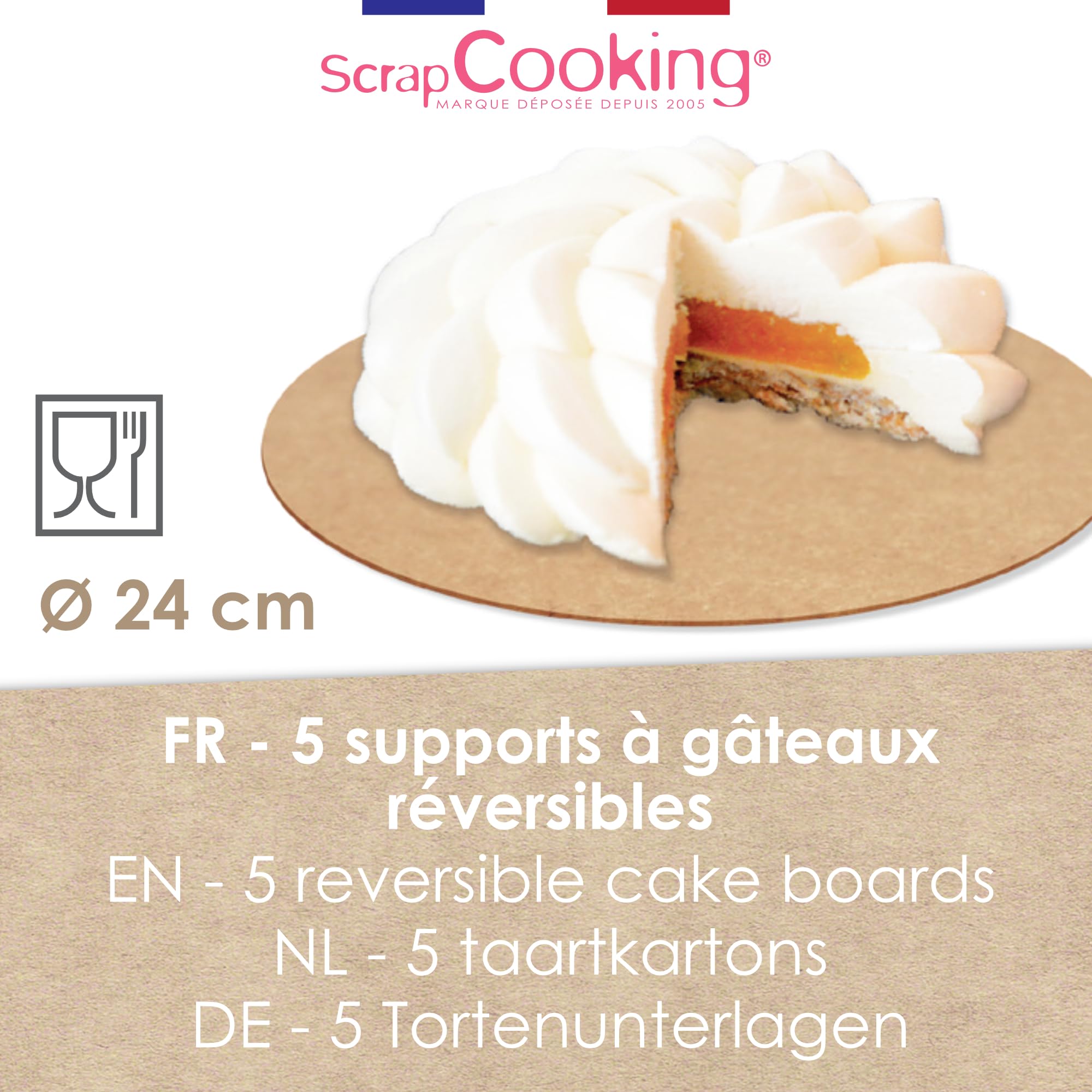 scrapcooking-mat-riel-supports-g-teaux-24-cm-lot-de-5 image 2