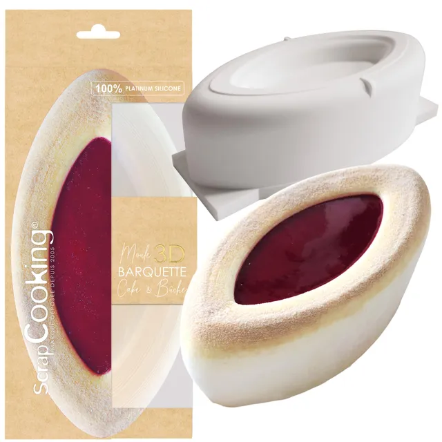 scrapcooking-barquette-2889-moule-silicone-b-che-cake-blanc image 1