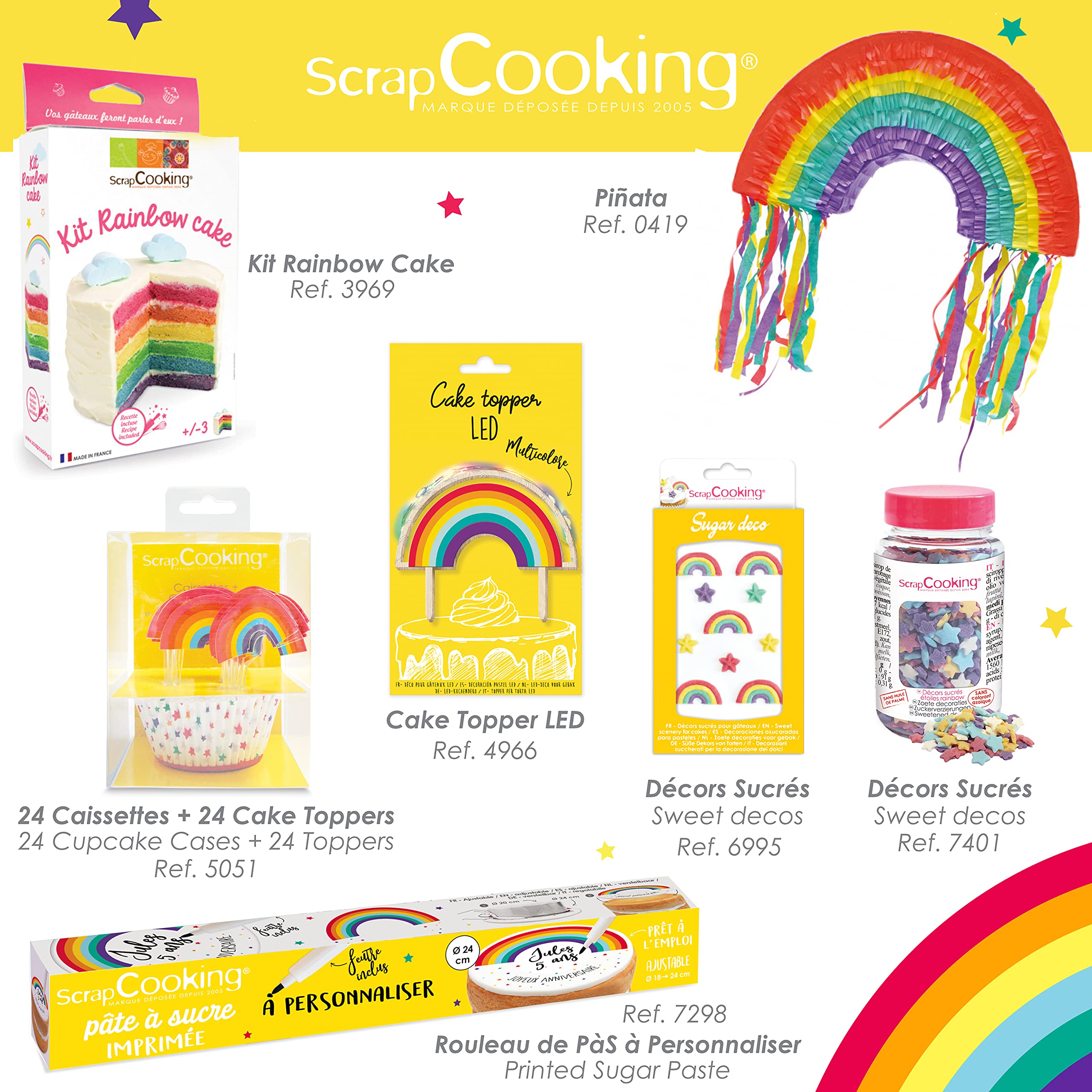 scrapcooking-d-corations-5051-kit-cupcakes-arc-en-ciel-48-pcs image 7