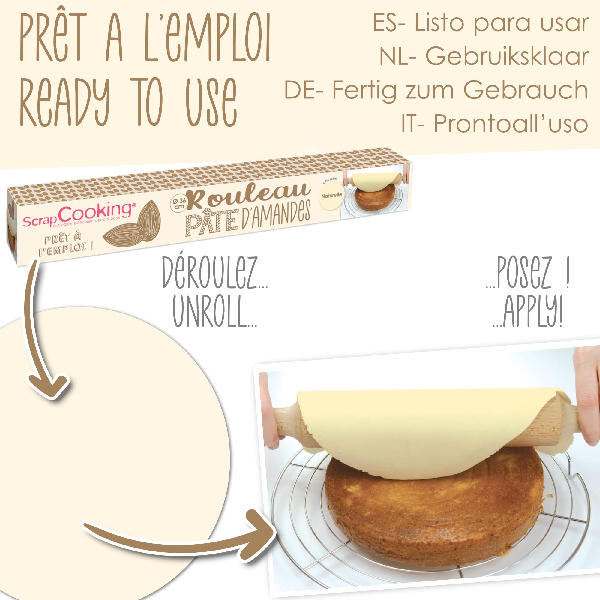 scrapcooking-p-tes-sucre-7650-p-te-amandes-naturelle-300-g-36-cm image 5