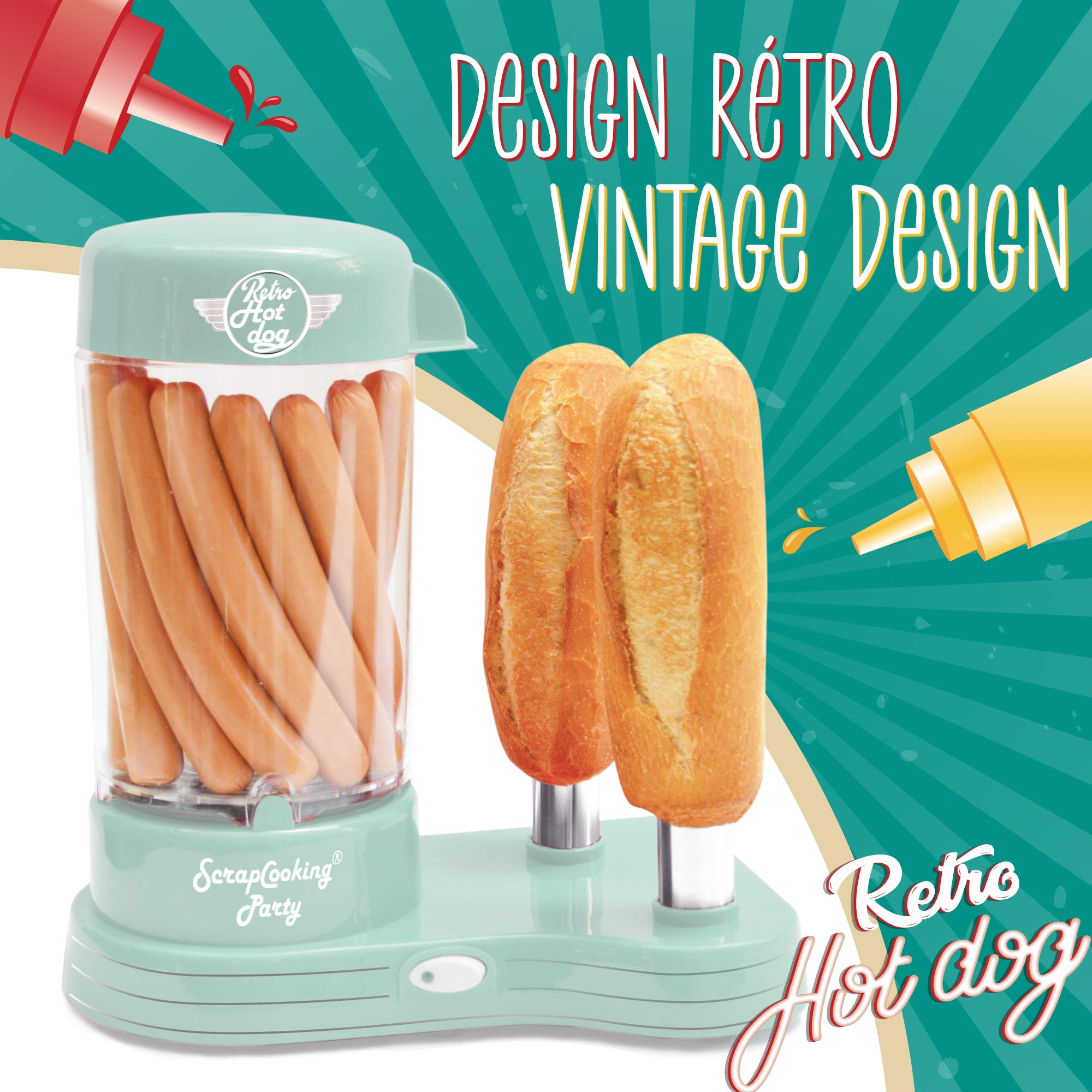 scrapcooking-0601-machine-hot-dog-vert-12-saucisses-r-tro image 3