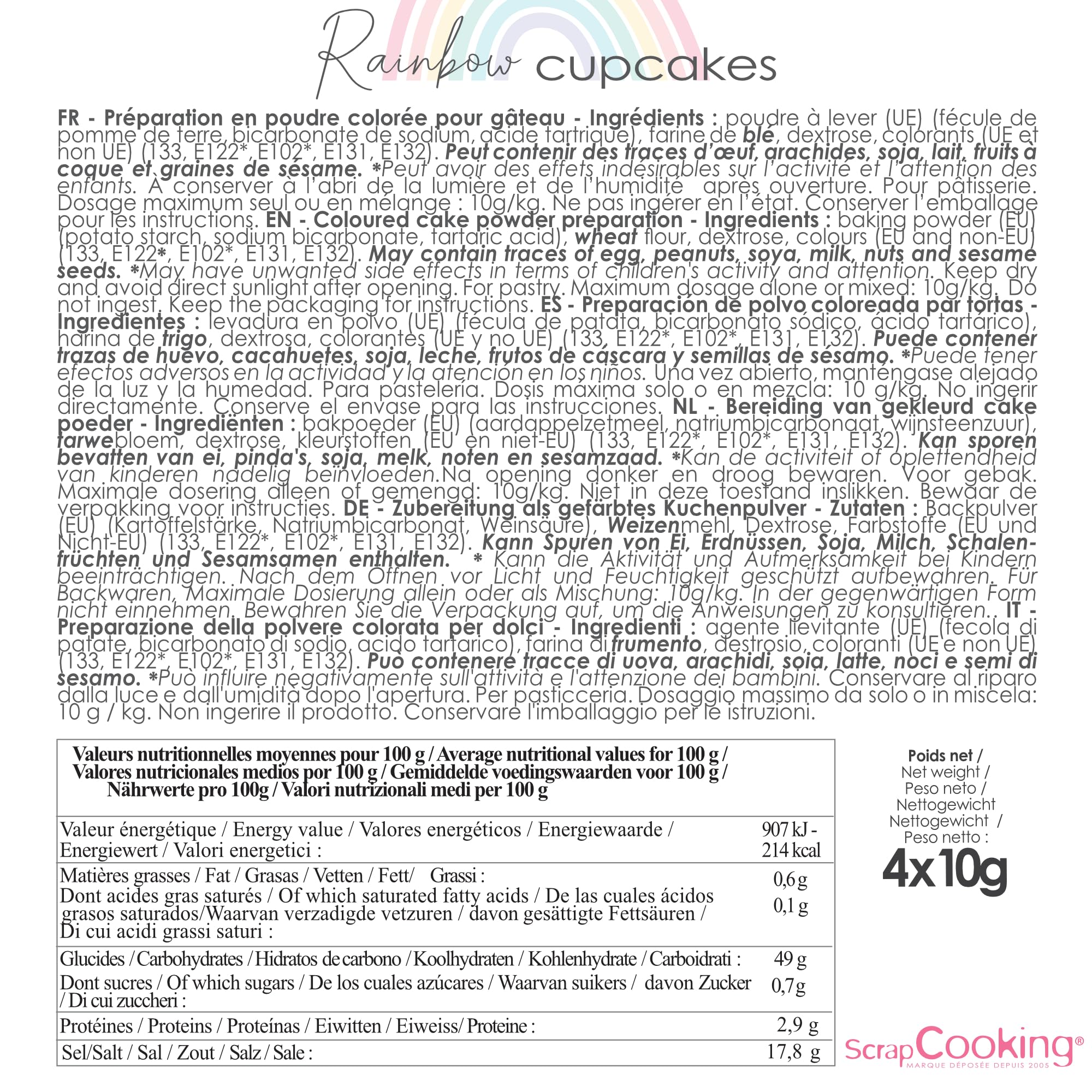 scrapcooking-kit-rainbow-cupcakes-3787-kit-cupcakes-arc-en-ciel-40-pcs image 5