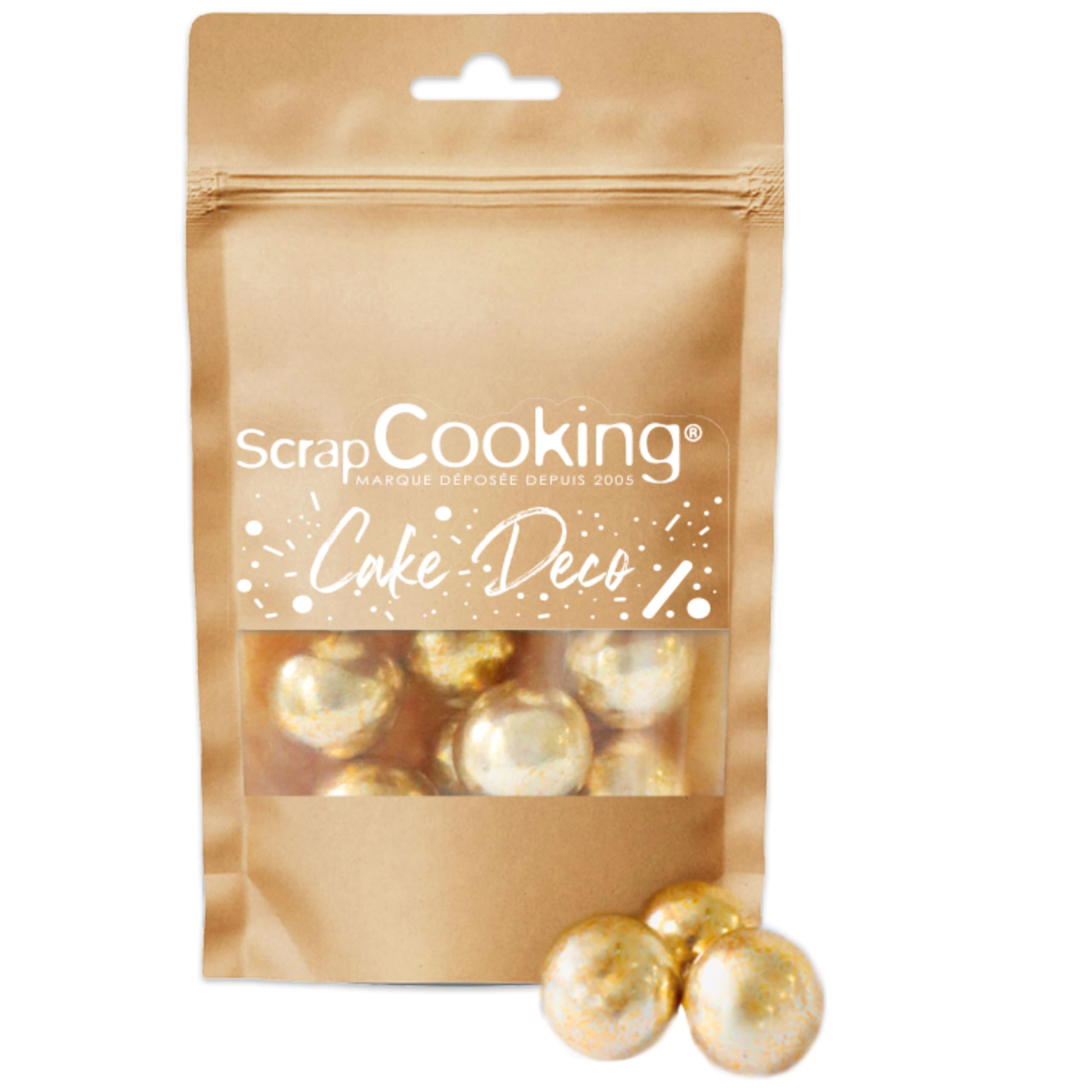 scrapcooking-d-corations-perles-dor-es-xxl-55-g-chocolat-lait image 1
