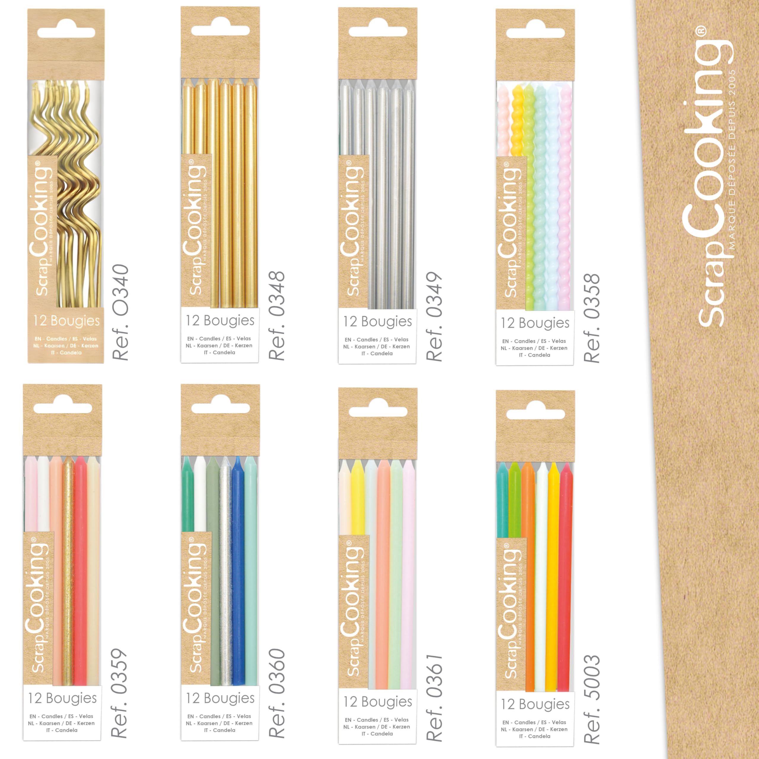 scrapcooking-d-corations-lot-12-bougies-torsad-es-dor-es-15-9-cm image 7