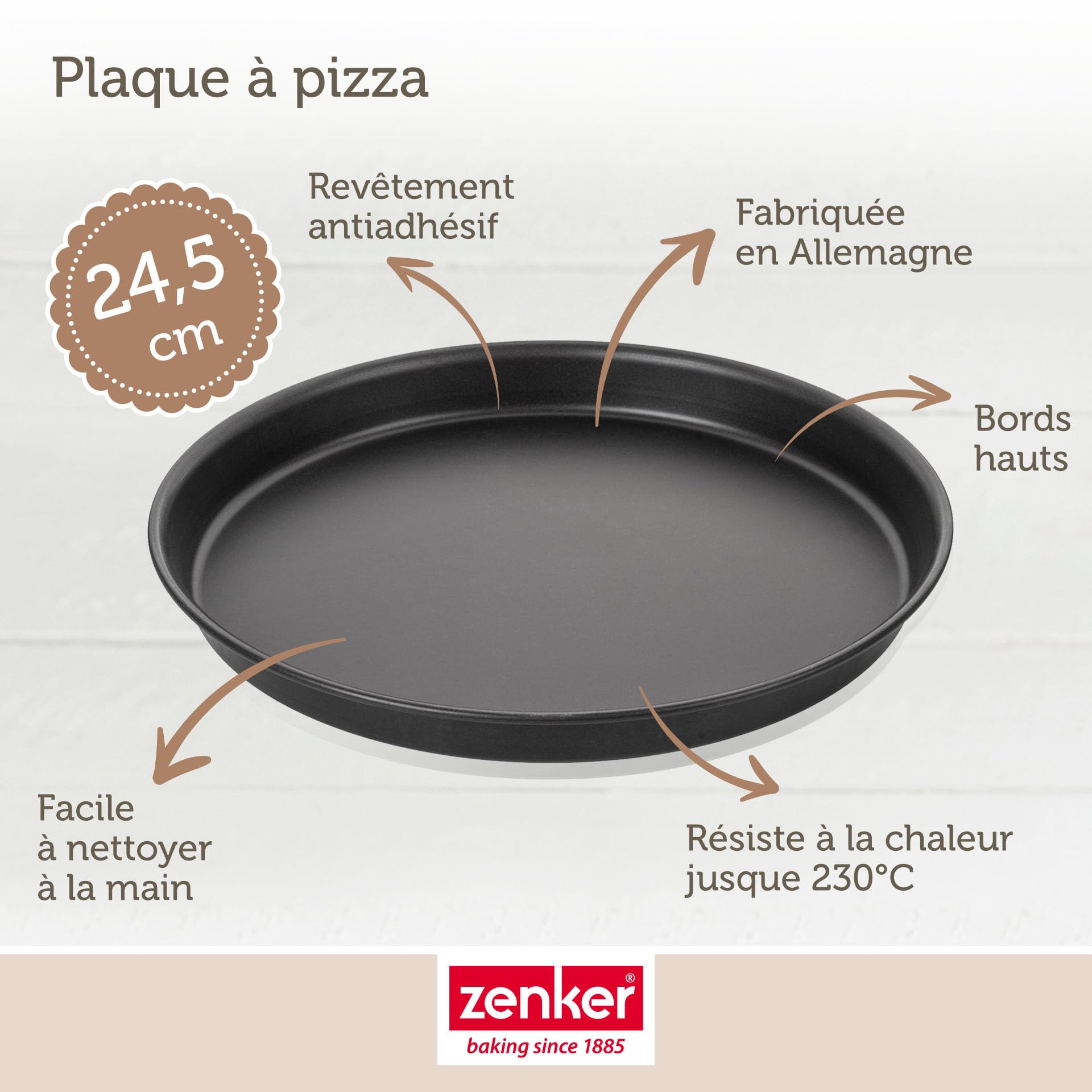 zenker-black-metallic-7507-plaque-pizza-ronde-24-cm image 4