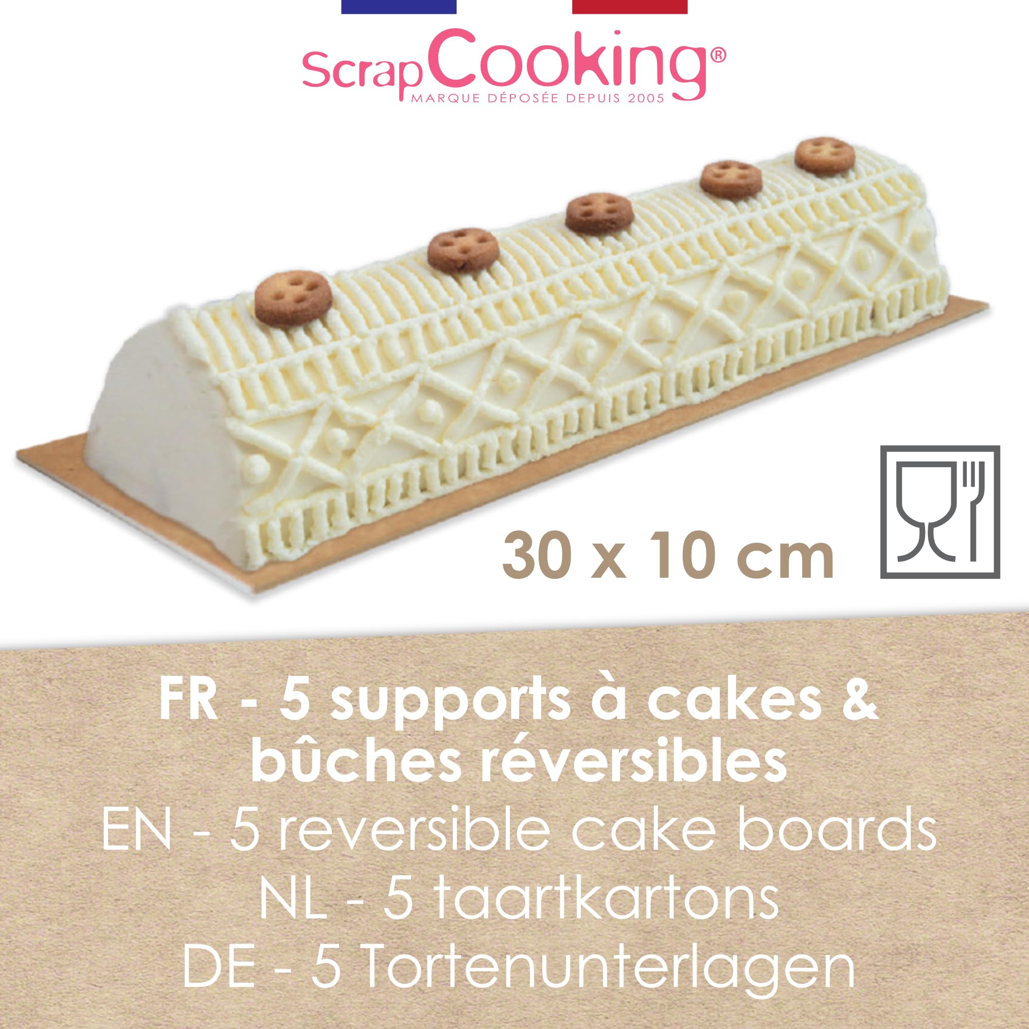 scrapcooking-mat-riel-5216-supports-b-ches-30x10-cm-lot-5 image 2