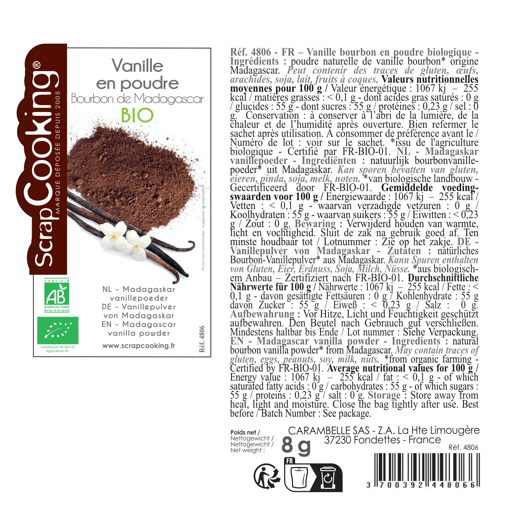 scrapcooking-ingr-dients-vanille-poudre-bio-8-g-bourbon-4806 image 2