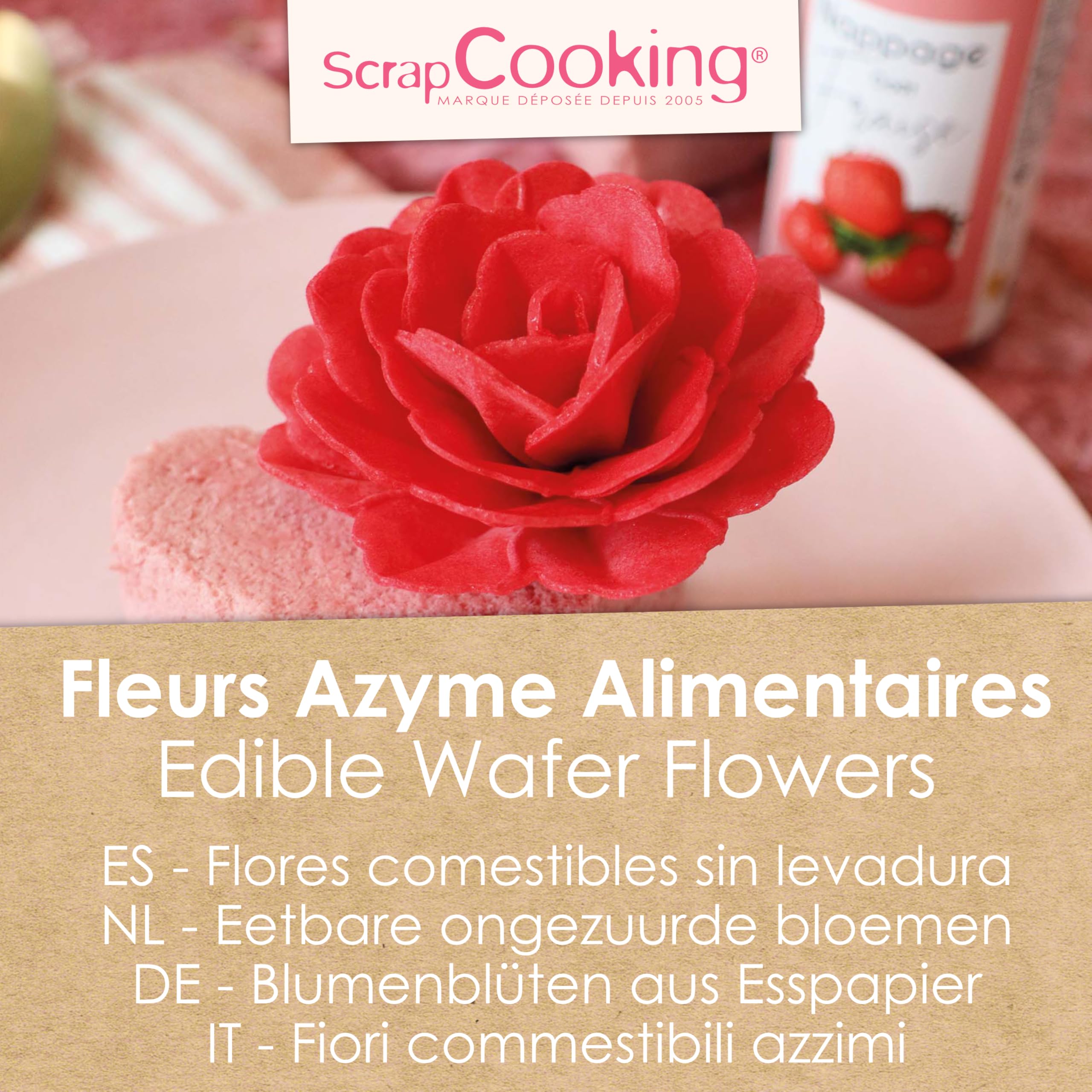 scrapcooking-d-corations-2293-fleurs-comestibles-roses-rouges-3-pi-ces image 2