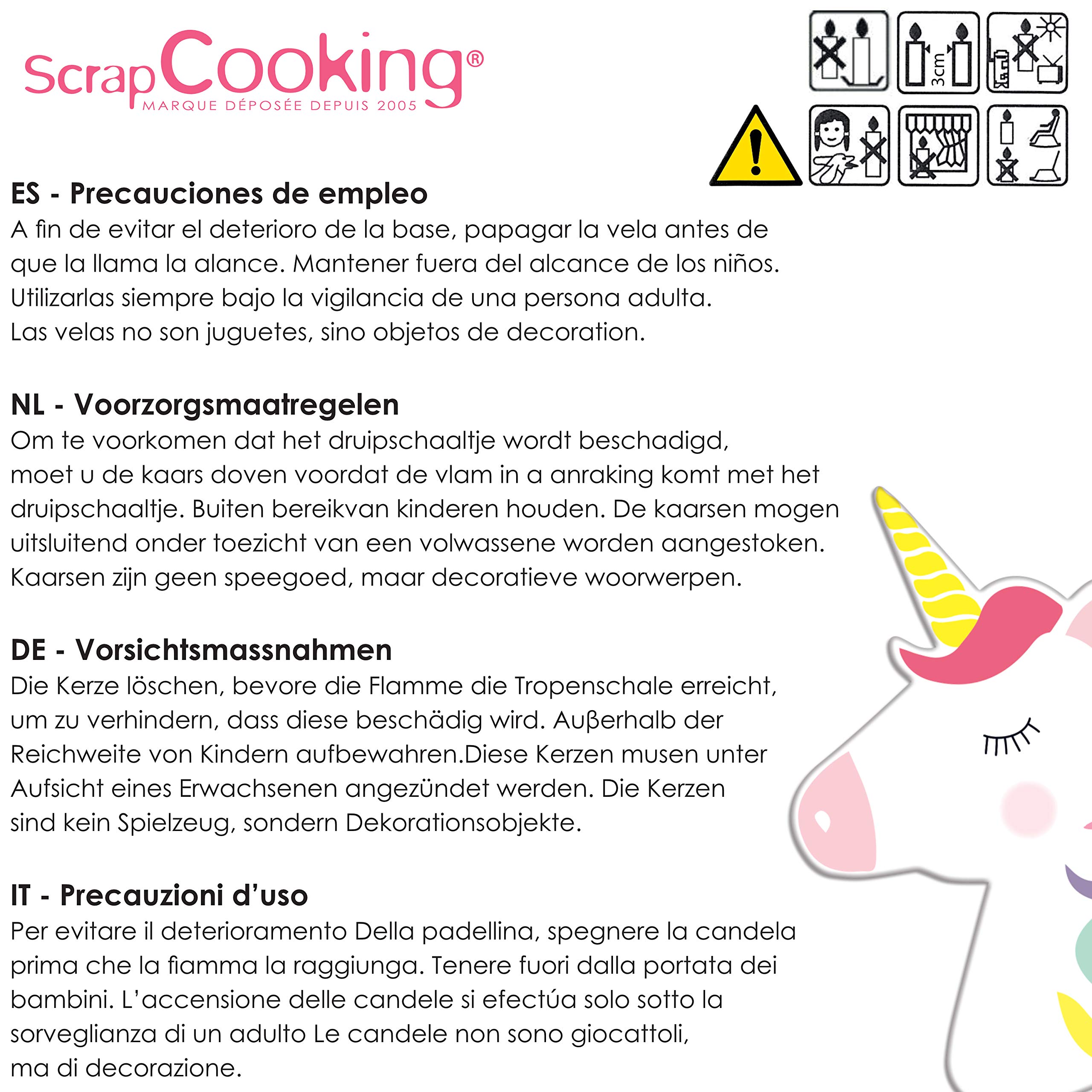 scrapcooking-d-corations-5033-kit-8-bougies-licorne-anniversaire image 6