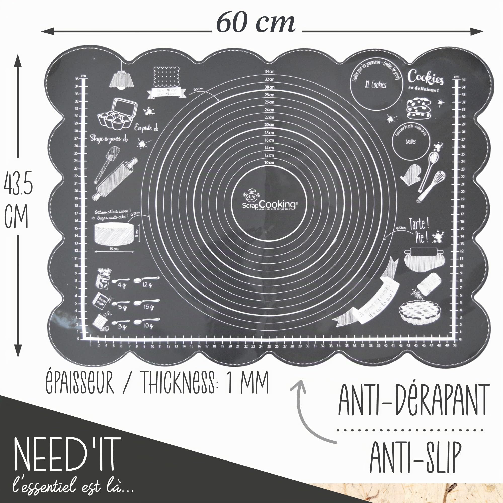 scrapcooking-need-it-5254-tapis-silicone-60x43-5-cm-gris image 4