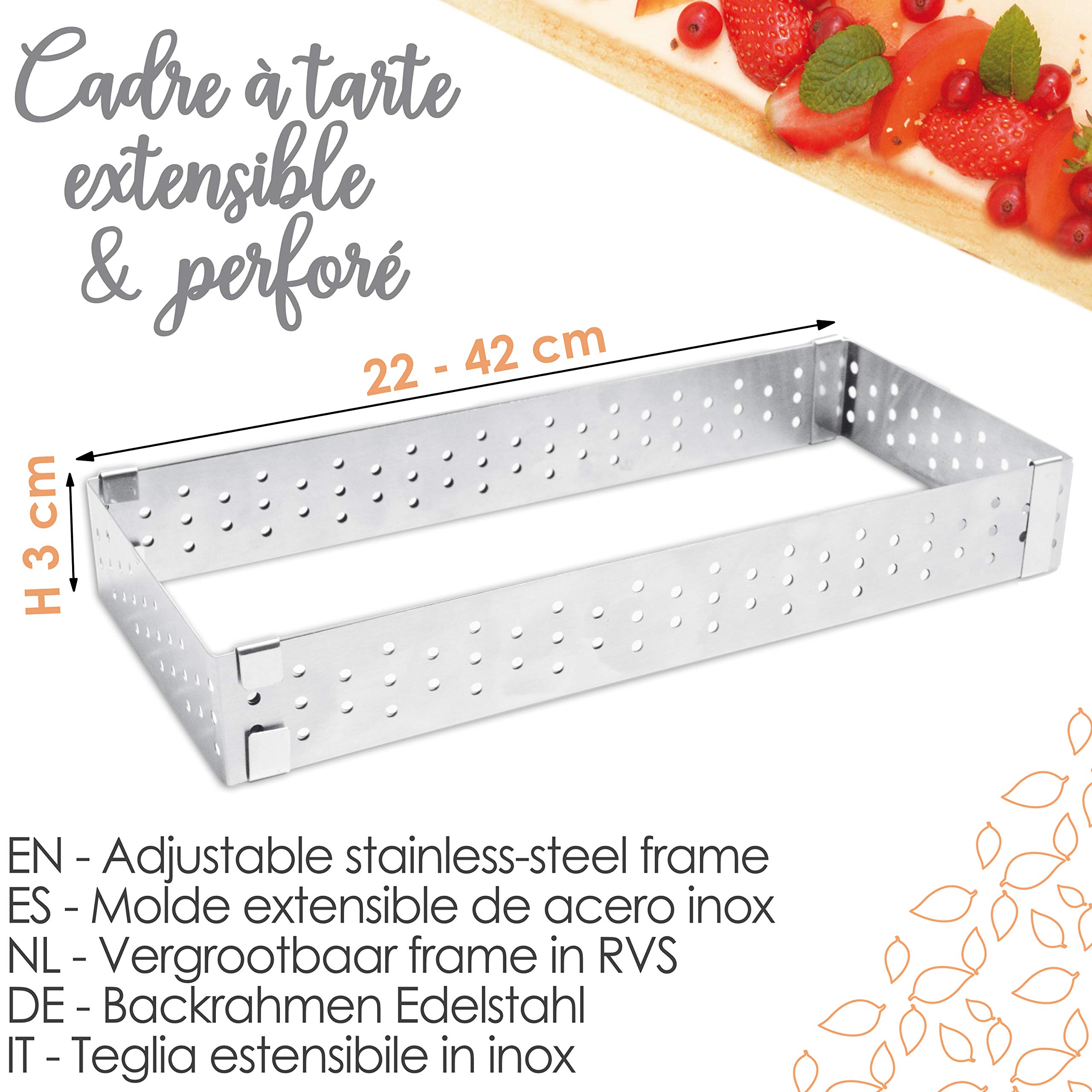scrapcooking-1917-cadre-tarte-rectangle-extensible-inox image 2