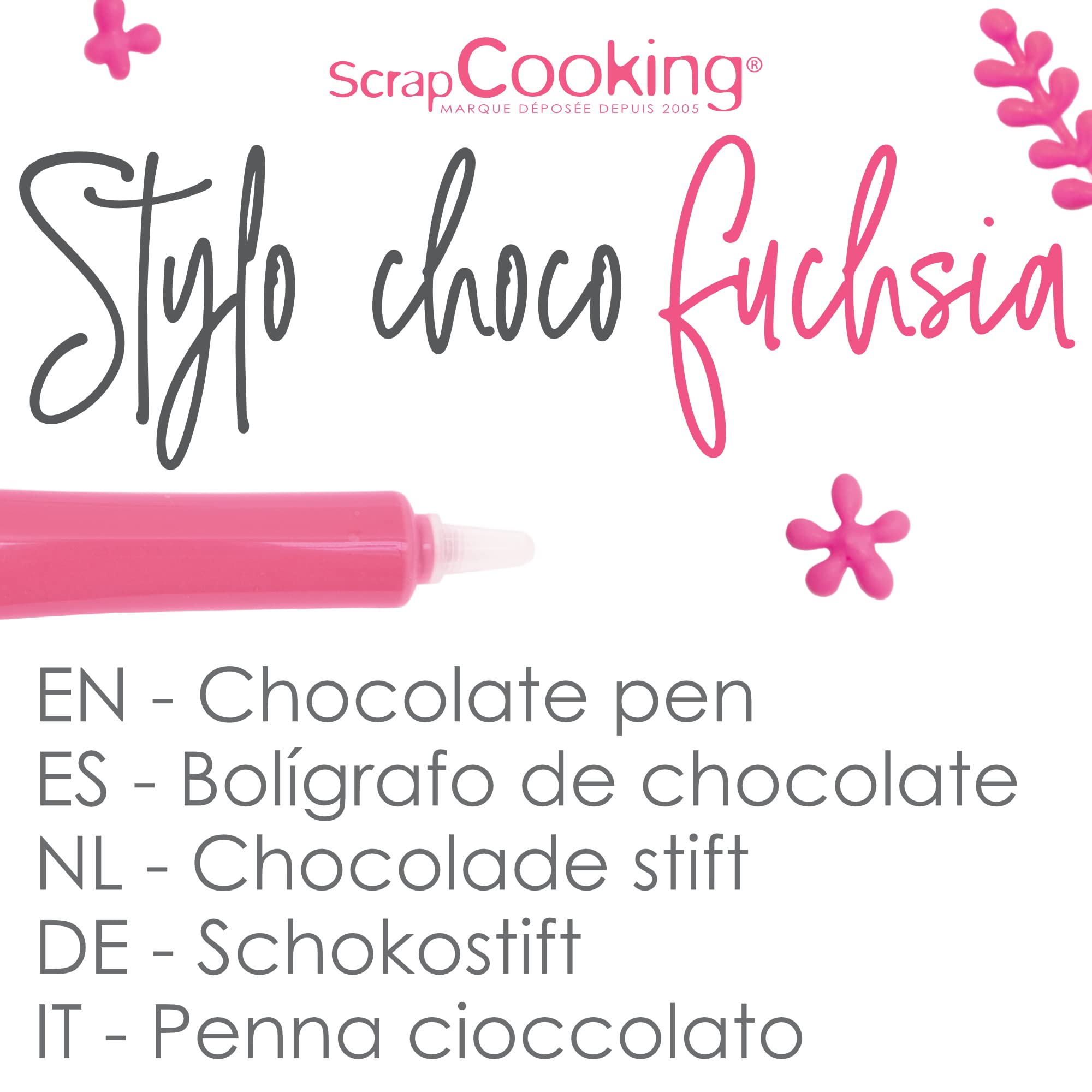 scrapcooking-6814-stylo-choco-rose-fuchsia-25-g image 2