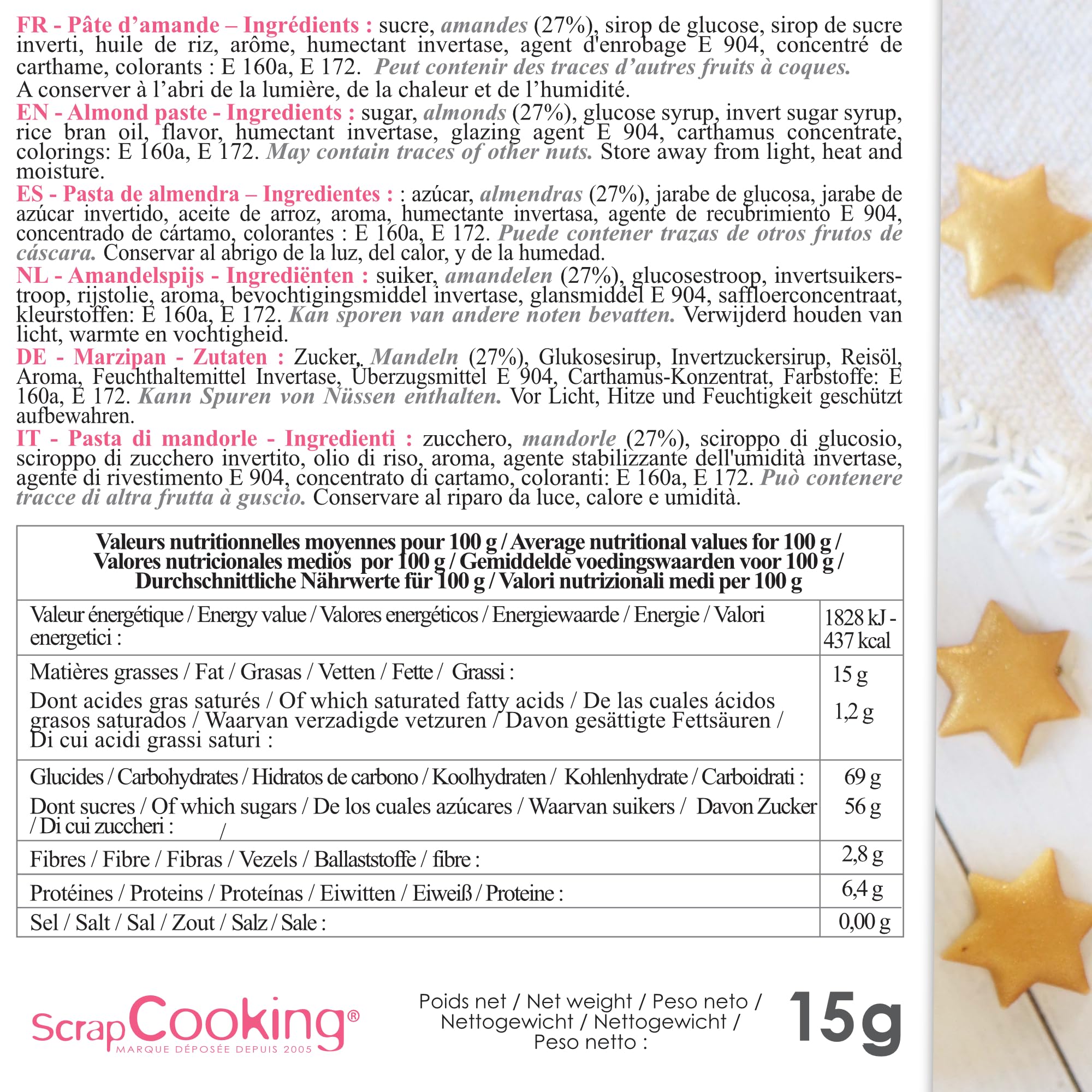 scrapcooking-7605-toiles-dor-es-p-te-d-amande-x12-or image 5