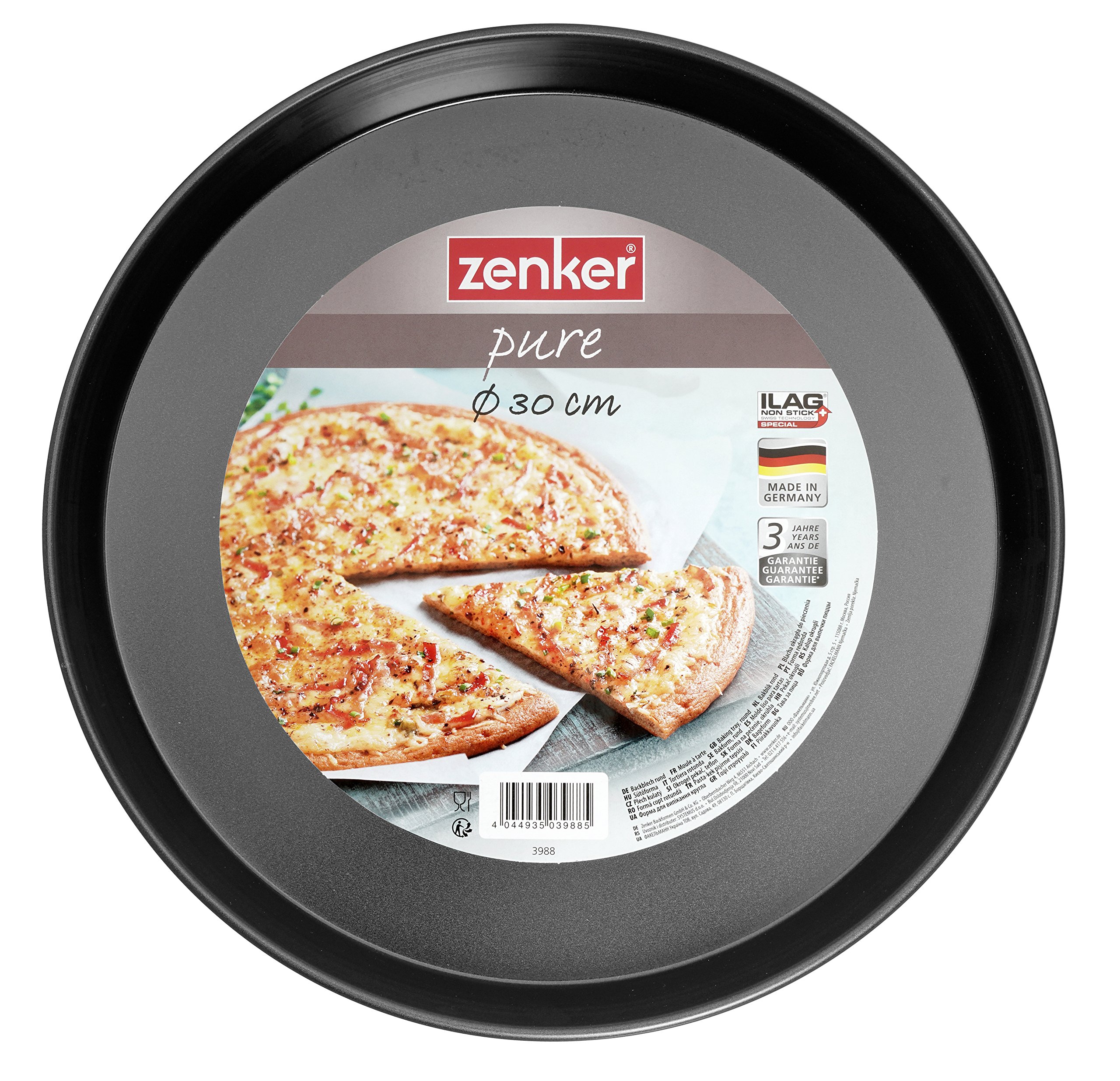zenker-pure-plaque-cuisson-ronde-30-cm-pizza-antiadh-sive image 2