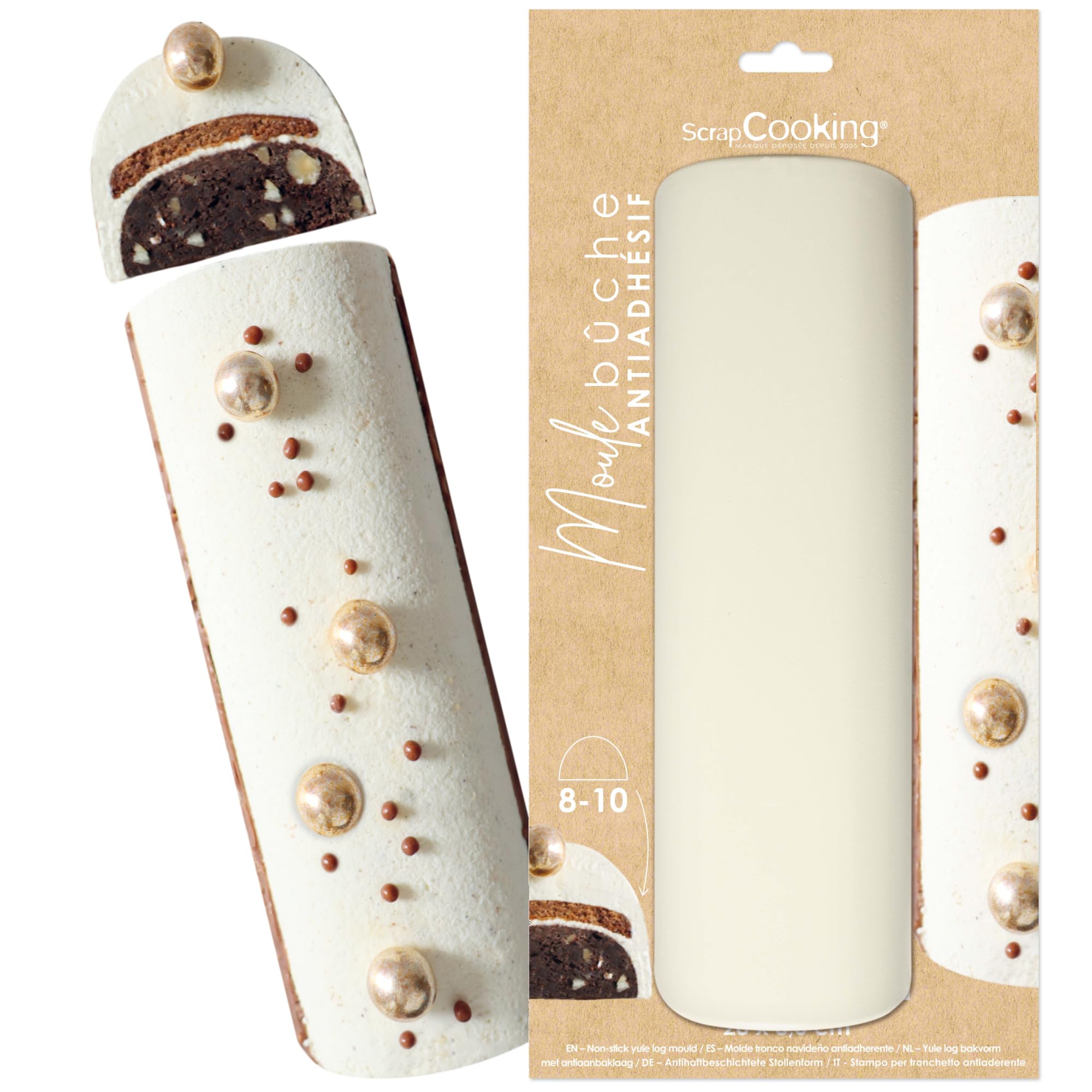 scrapcooking-moules-1293-moule-b-che-acier-beige-28-cm image 1