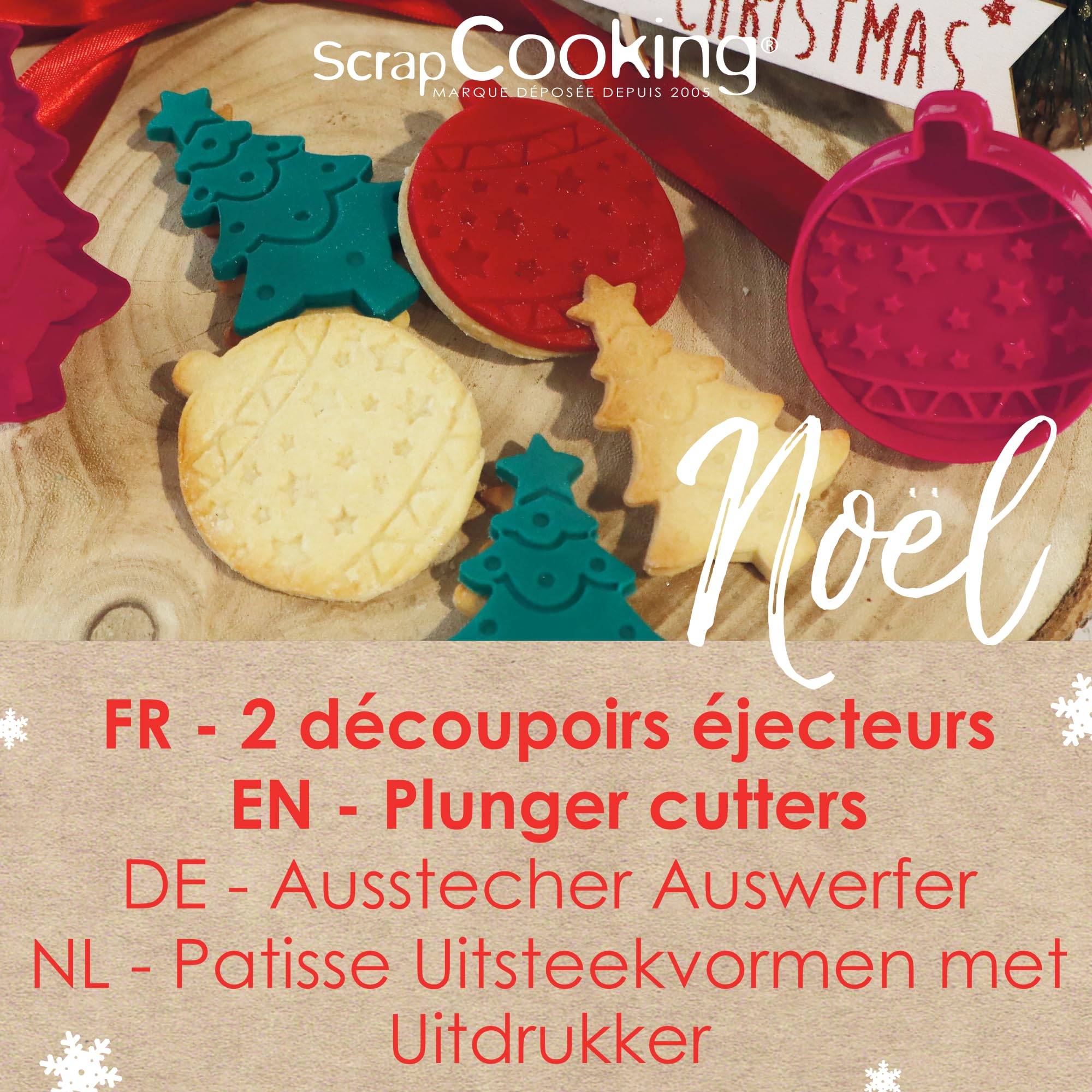 scrapcooking-emporte-pi-ces-d-coupoirs-no-l-sapin-boule-lot-2-jecteur image 2