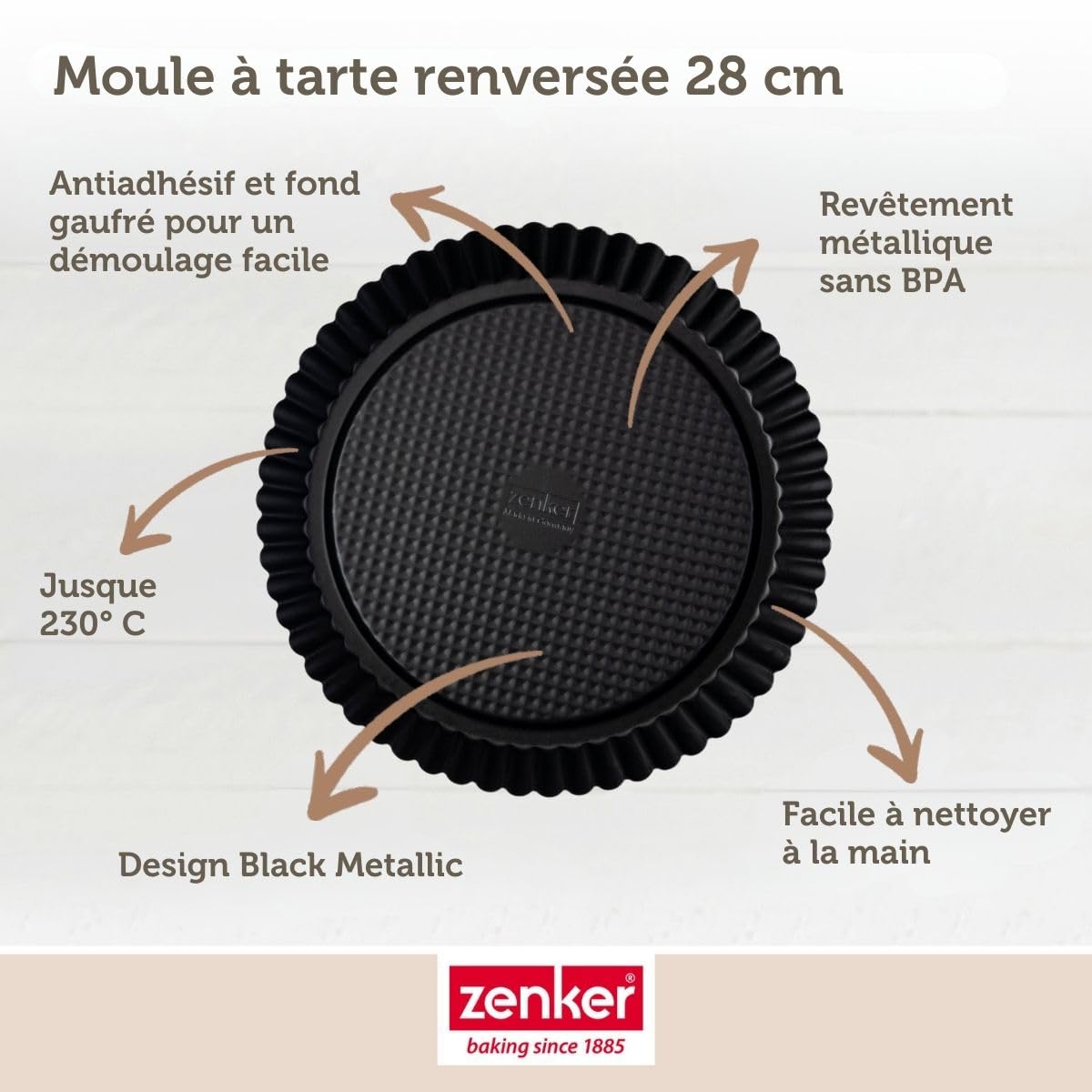 zenker-black-metallic-moule-tarte-renvers-e-28-cm-antiadh-sif image 4