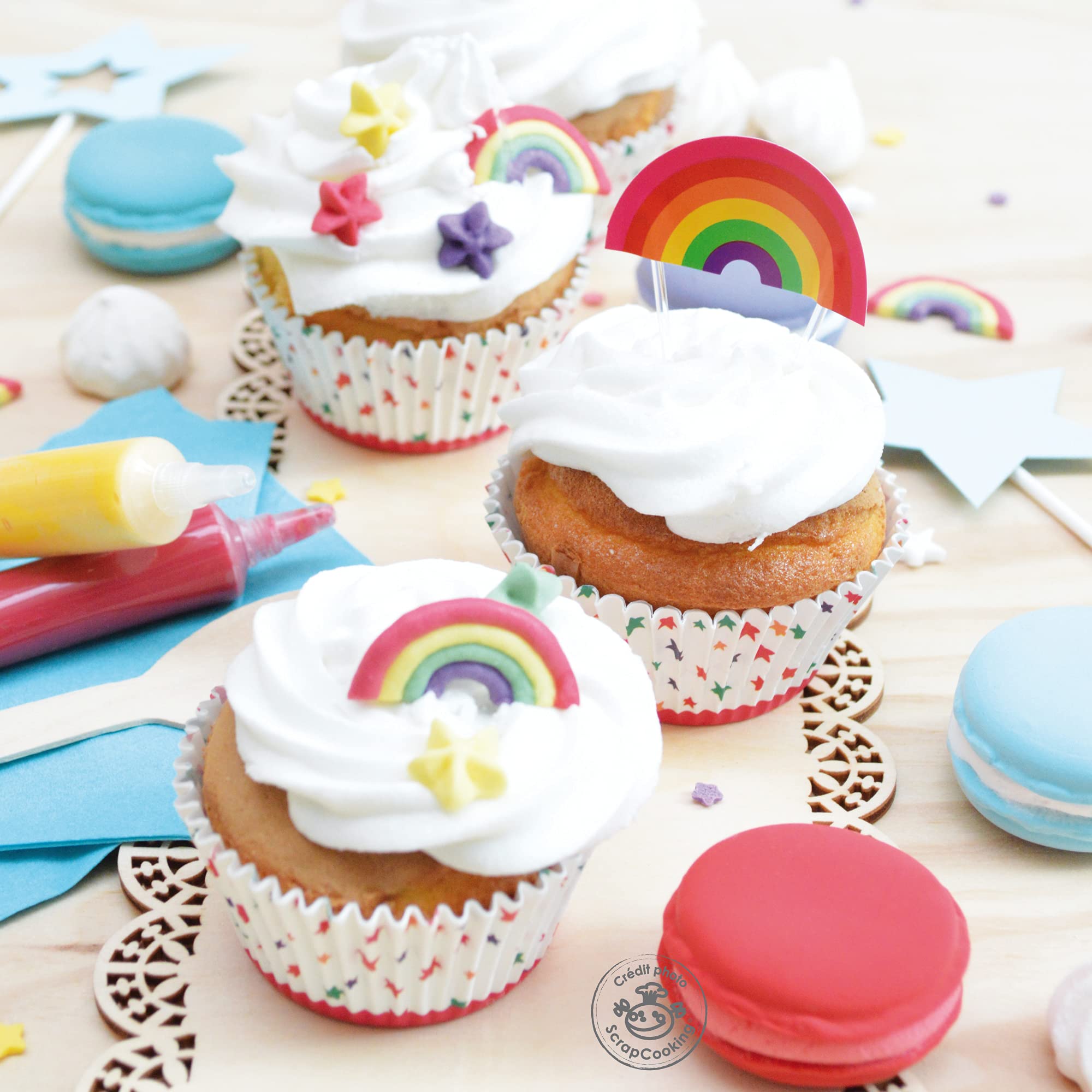 scrapcooking-d-corations-5051-kit-cupcakes-arc-en-ciel-48-pcs image 6