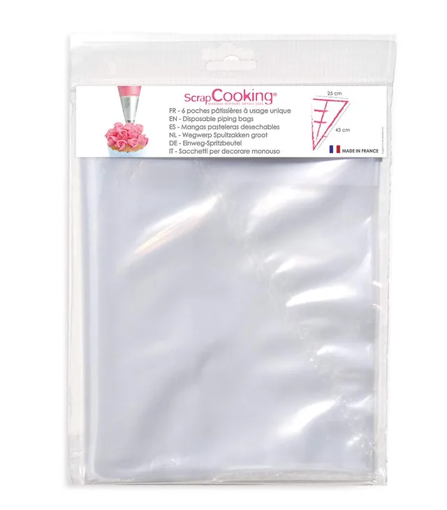 scrap-cooking-5014-lot-6-poches-douille-jetables-polypropyl-ne image 1