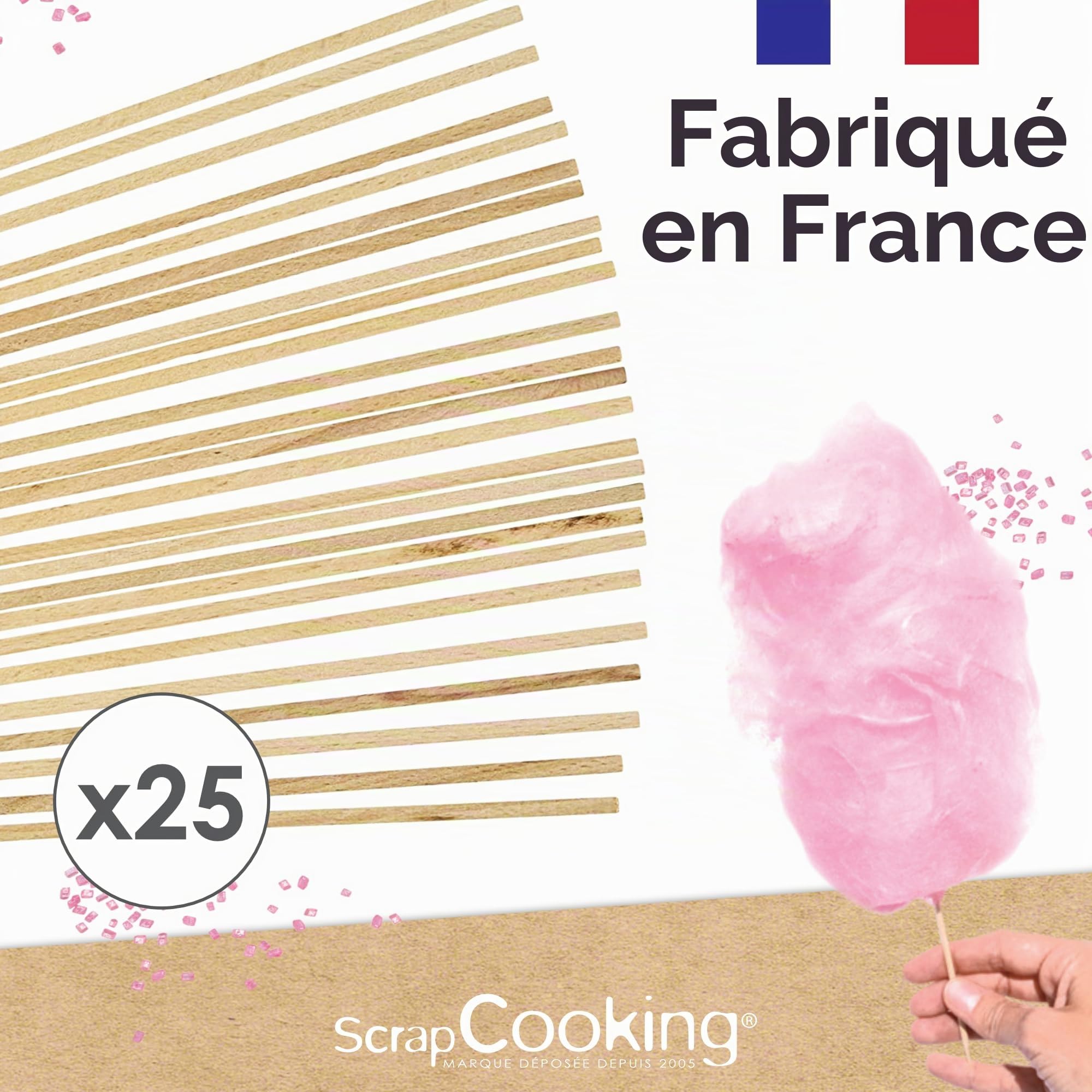 scrapcooking-mat-riel-5187-b-tonnets-bois-barbe-papa-28cm-x25 image 4