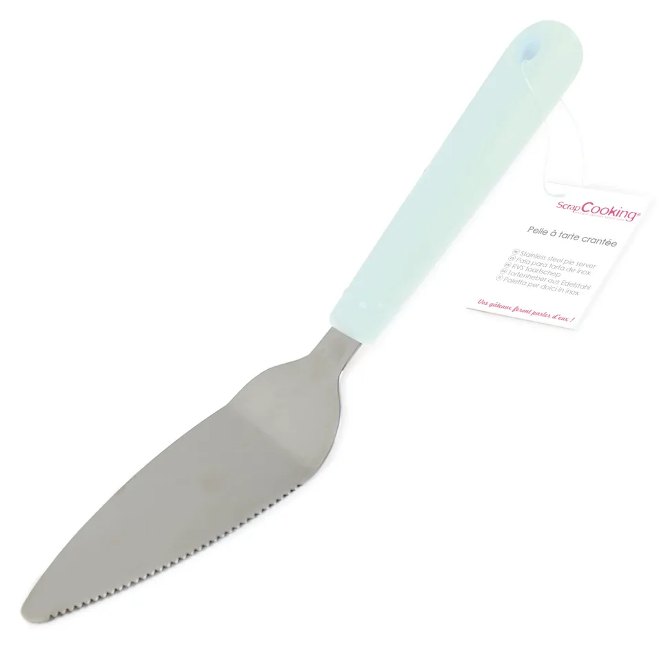 scrapcooking-5184-pelle-tarte-crant-e-inox-vert-d-eau image 1
