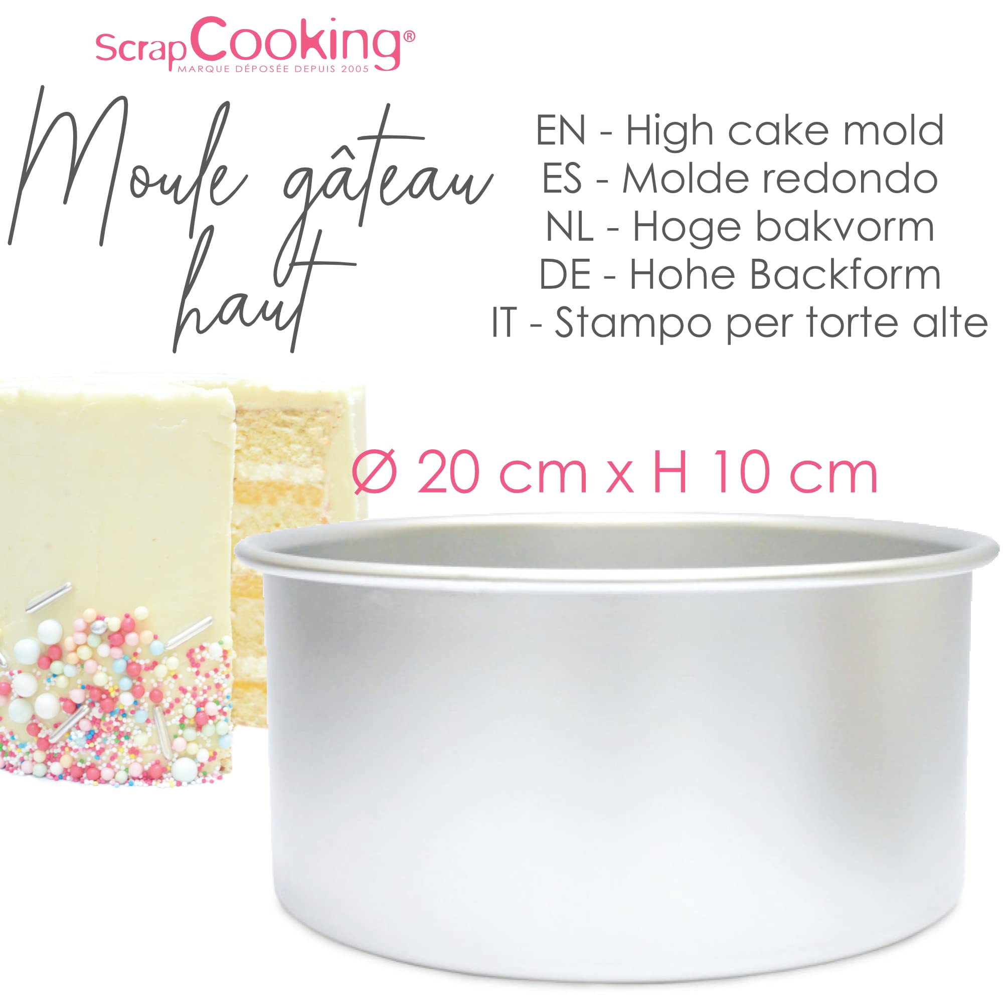 scrapcooking-moules-1891-moule-rond-alu-20-cm-bords-hauts image 2