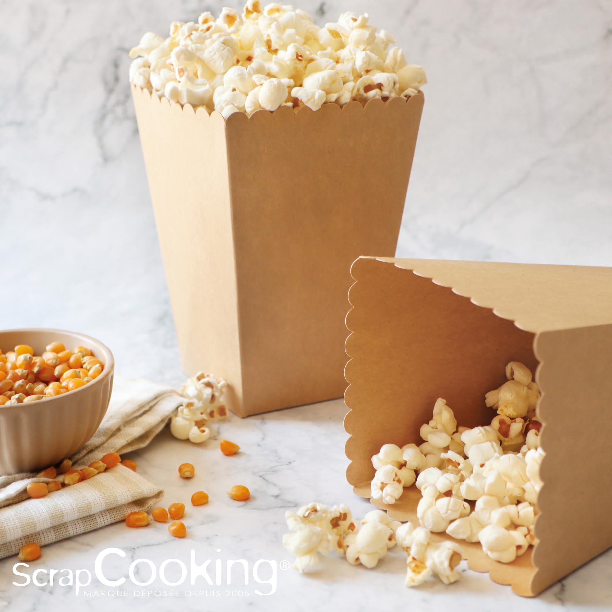 scrapcooking-d-corations-6-gobelets-pop-corn-kraft-5505 image 3