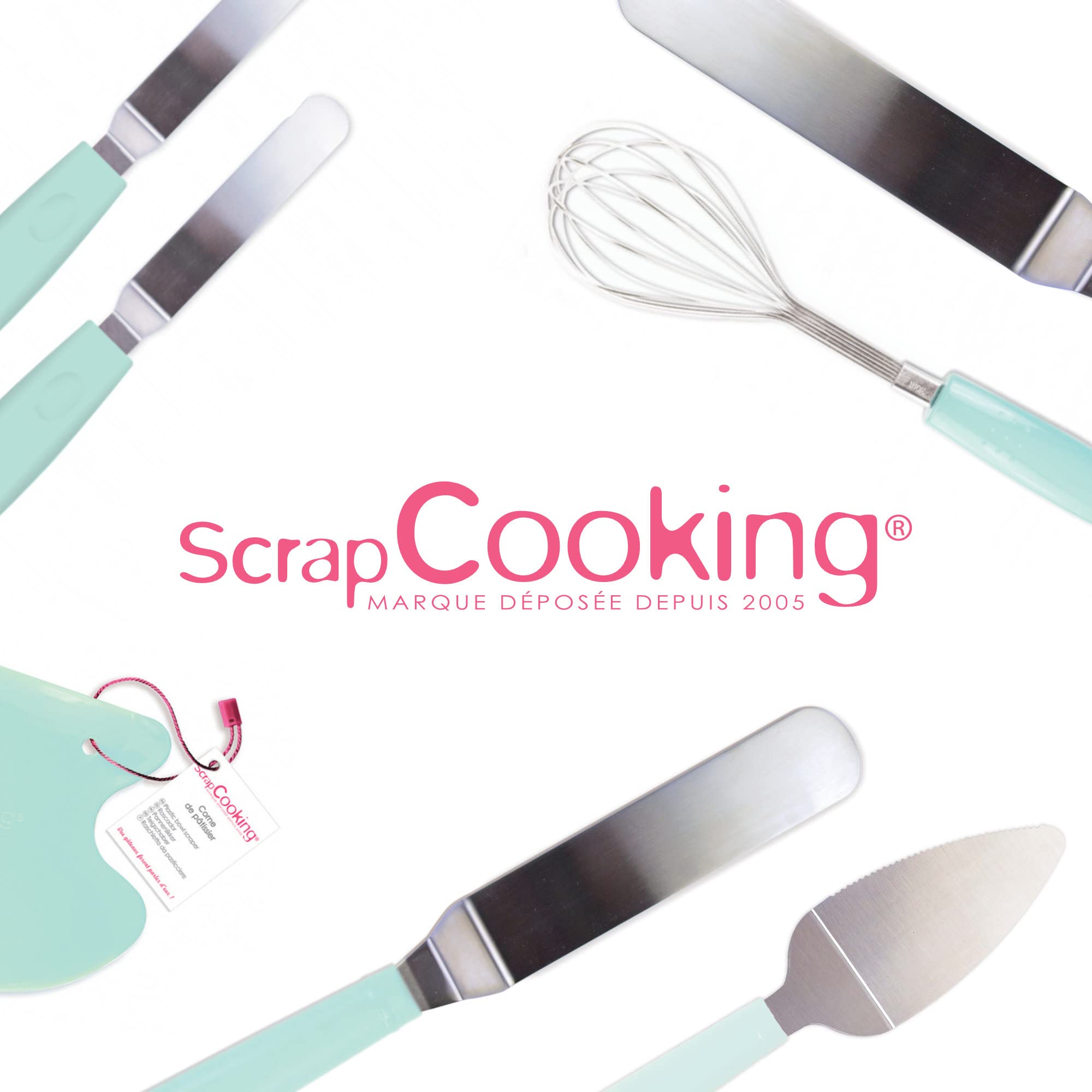 scrapcooking-5184-pelle-tarte-crant-e-inox-vert-d-eau image 8