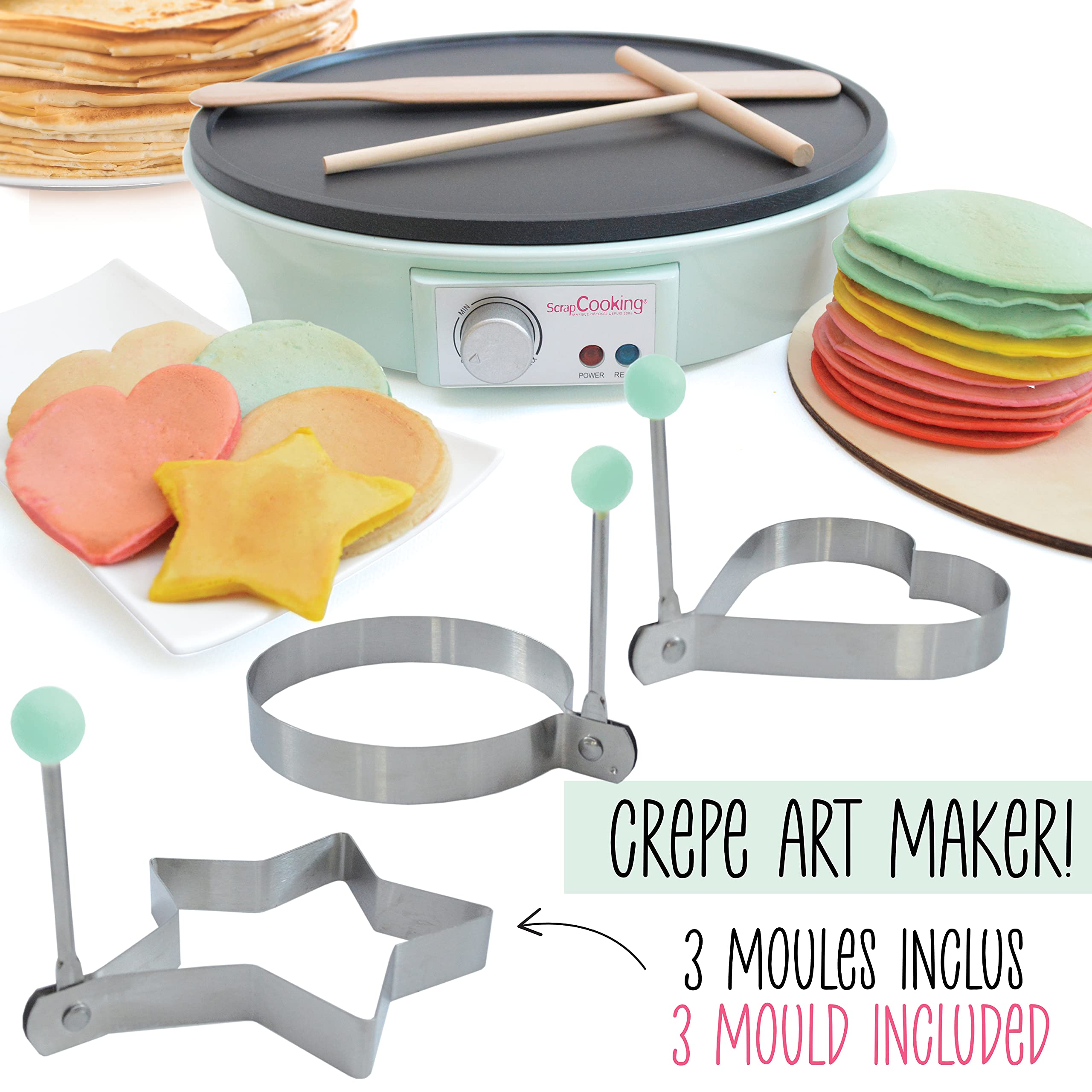 scrapcooking-cr-pes-factory-cr-pi-re-lectrique-verte-28-cm image 3