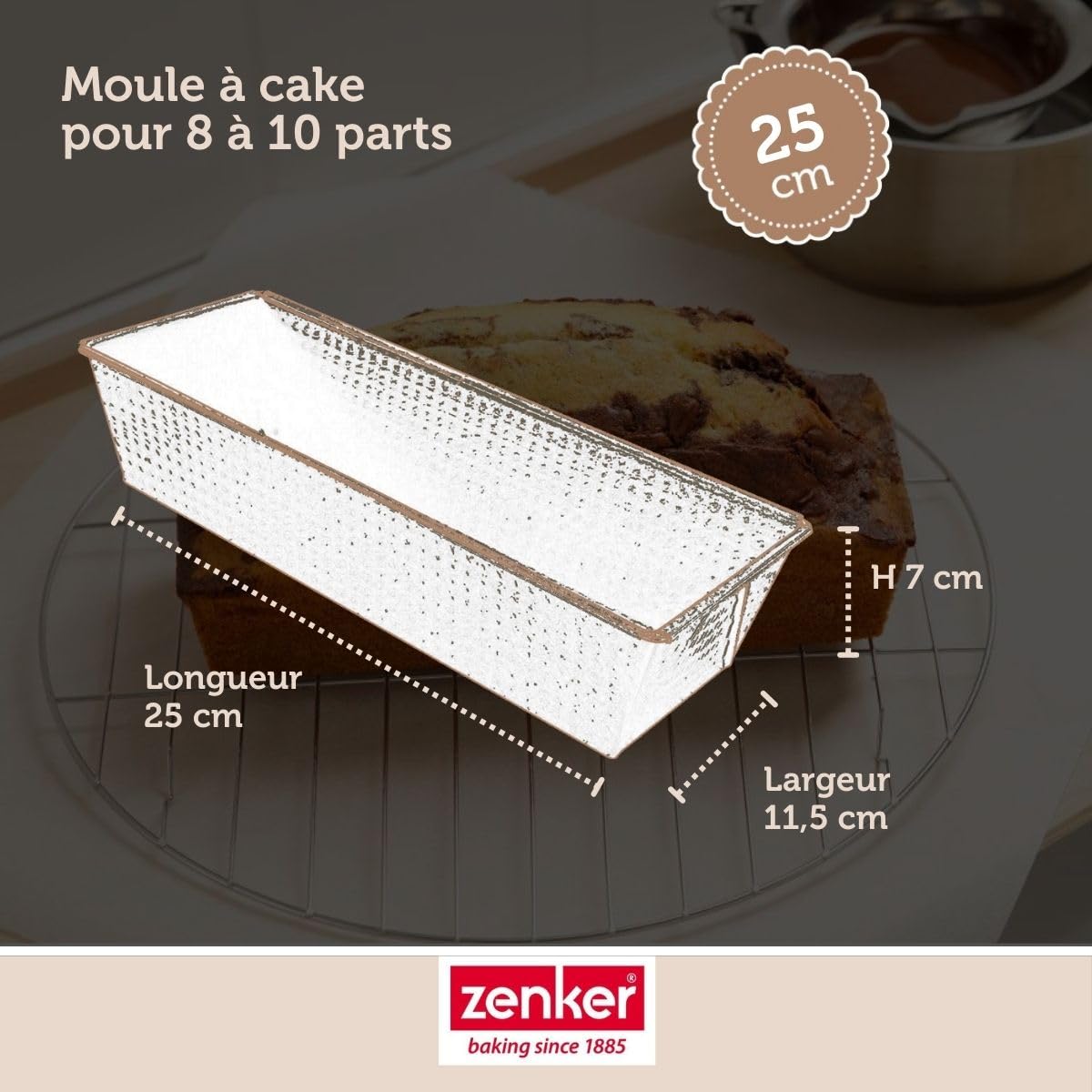 zenker-3971-black-metallic-moule-cake-rectangulaire-25cm-1-5l image 3
