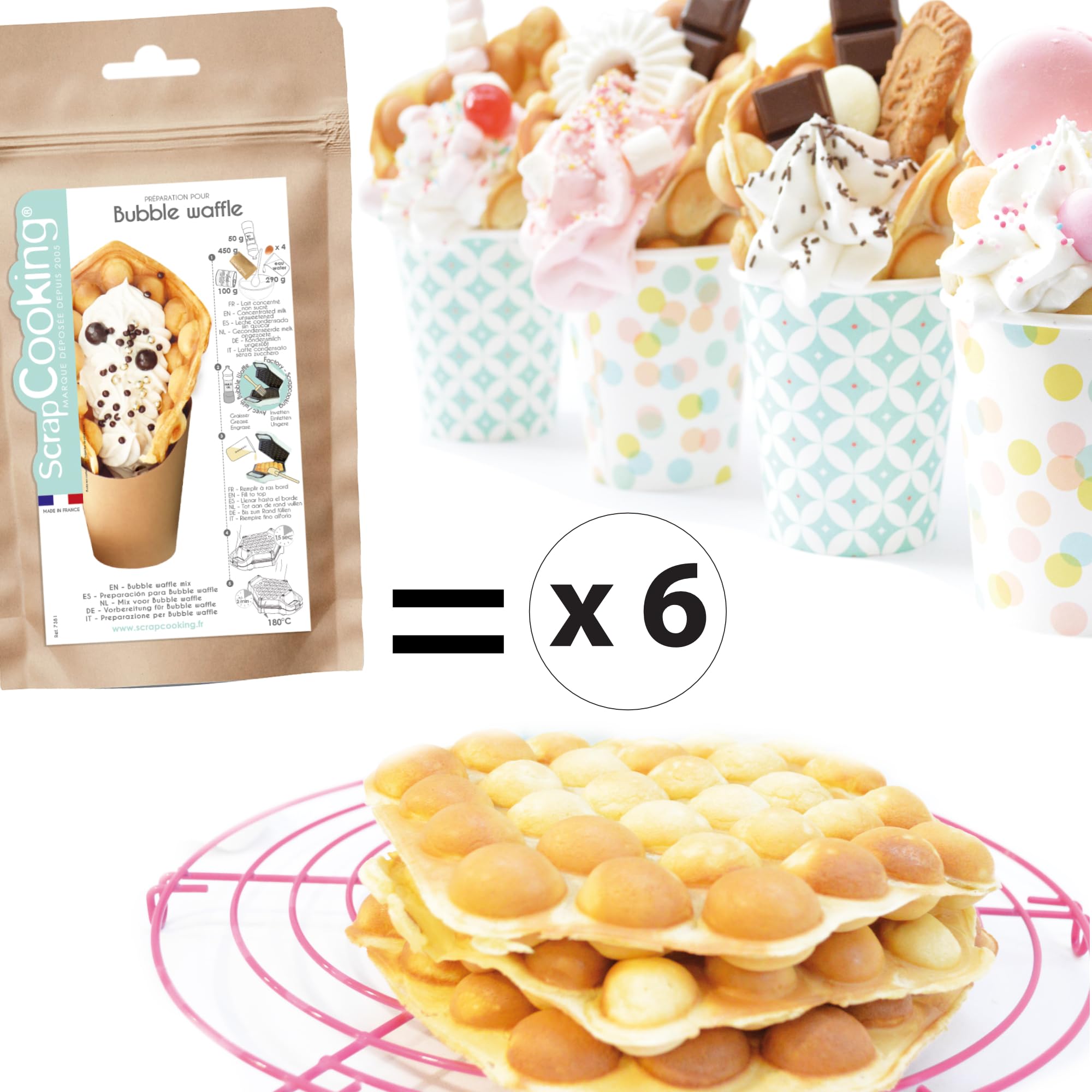 scrapcooking-ingr-dients-mix-bubble-waffles-gaufres-hong-kong-450-g image 4