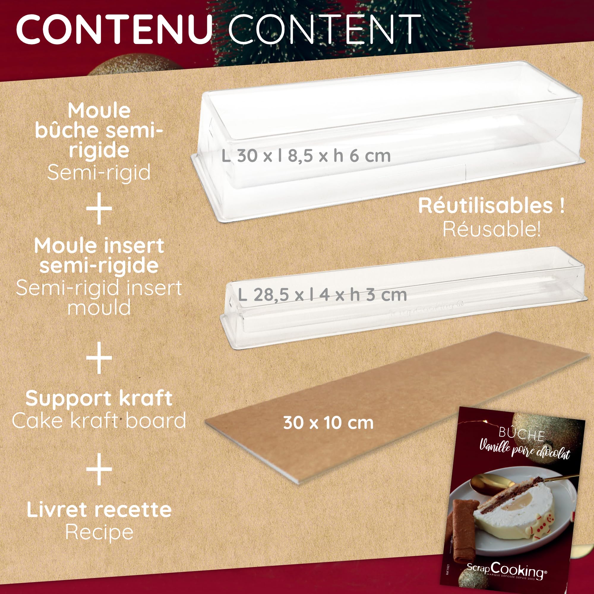 scrapcooking-moules-kit-moule-b-che-no-l-insert-30-cm image 3