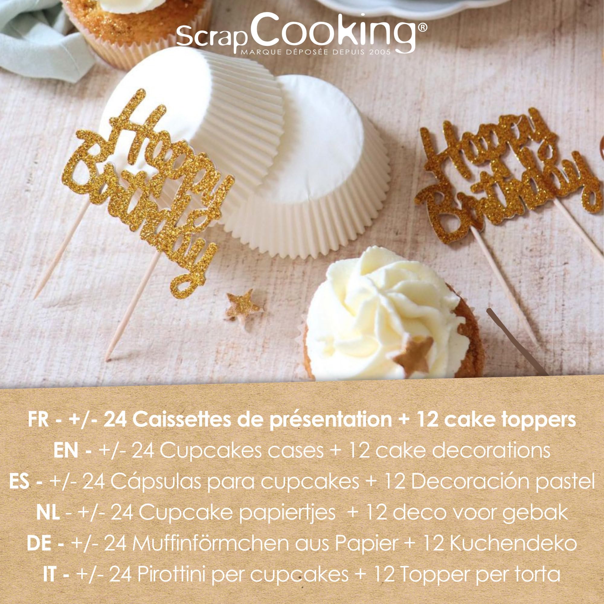 scrapcooking-d-corations-4907-kit-cupcakes-happy-birthday-dor image 2