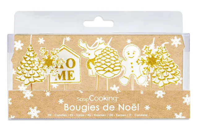 scrapcooking-d-corations-5062-bougies-no-l-dor-es-x8 image 1