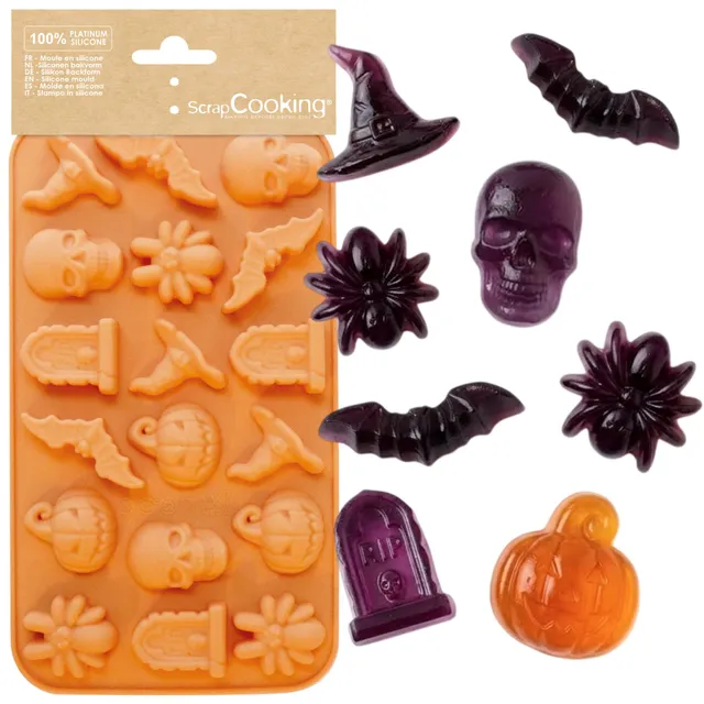scrapcooking-moule-halloween-silicone-18-bonbons-orange image 1