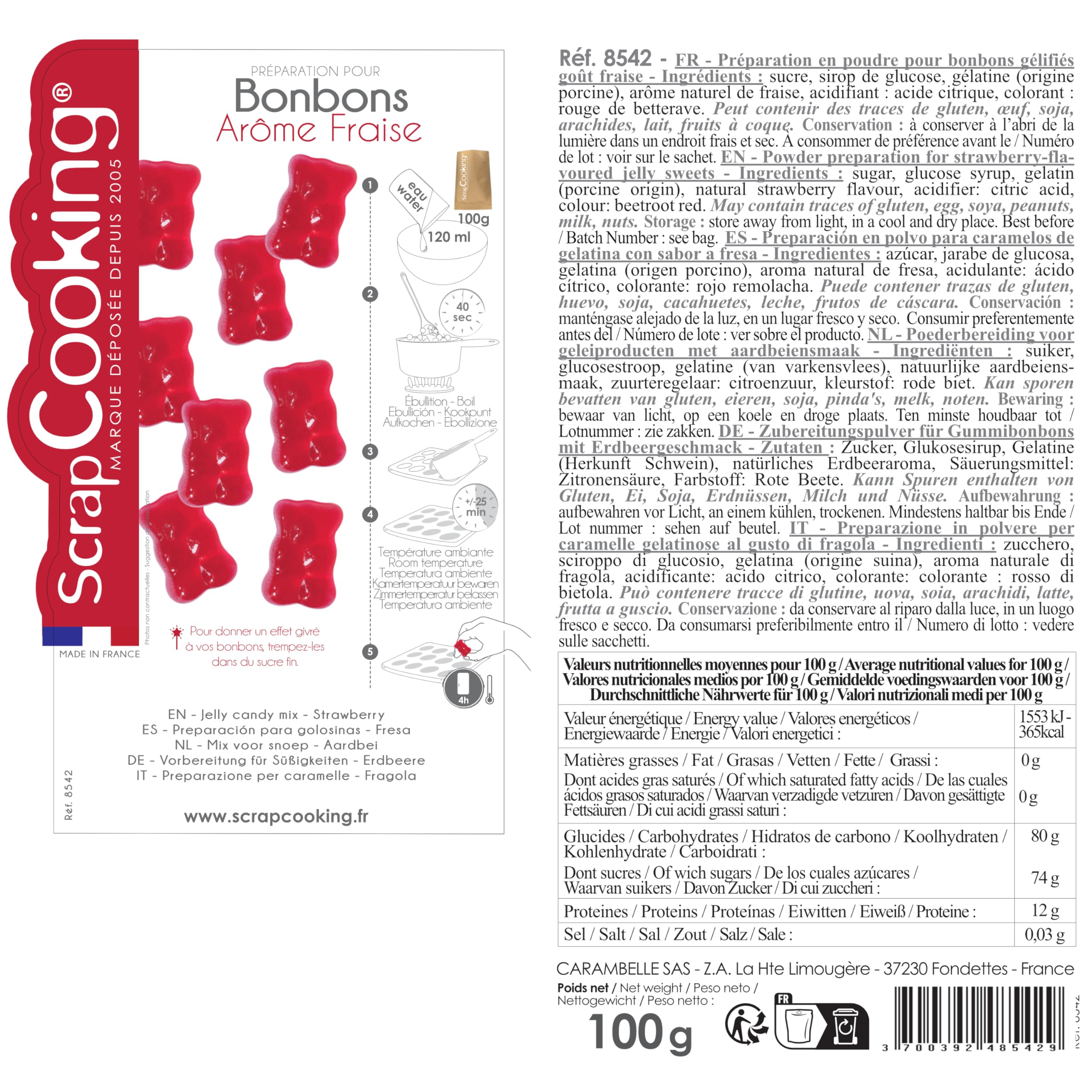 scrapcooking-ingr-dients-pr-paration-bonbons-fraise-100-g-ar-me-naturel image 3
