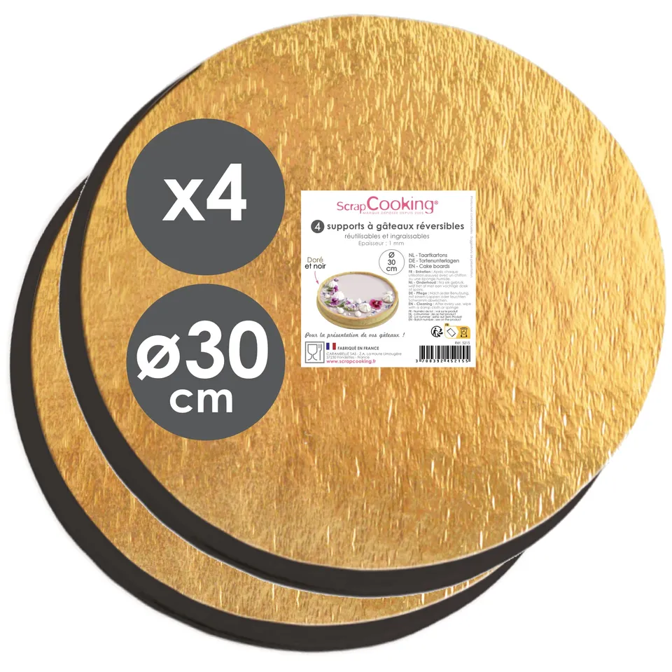scrapcooking-mat-riel-5215-supports-g-teau-ronds-30-cm-x4 image 1