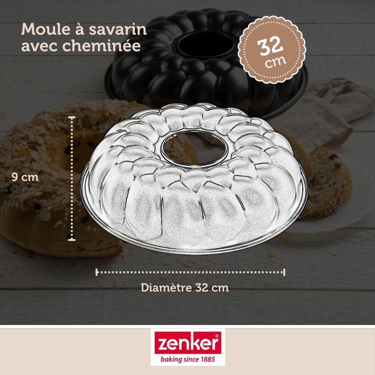 zenker-dein-brot-moule-pain-couronne-chemin-e-32-cm-acier image 3
