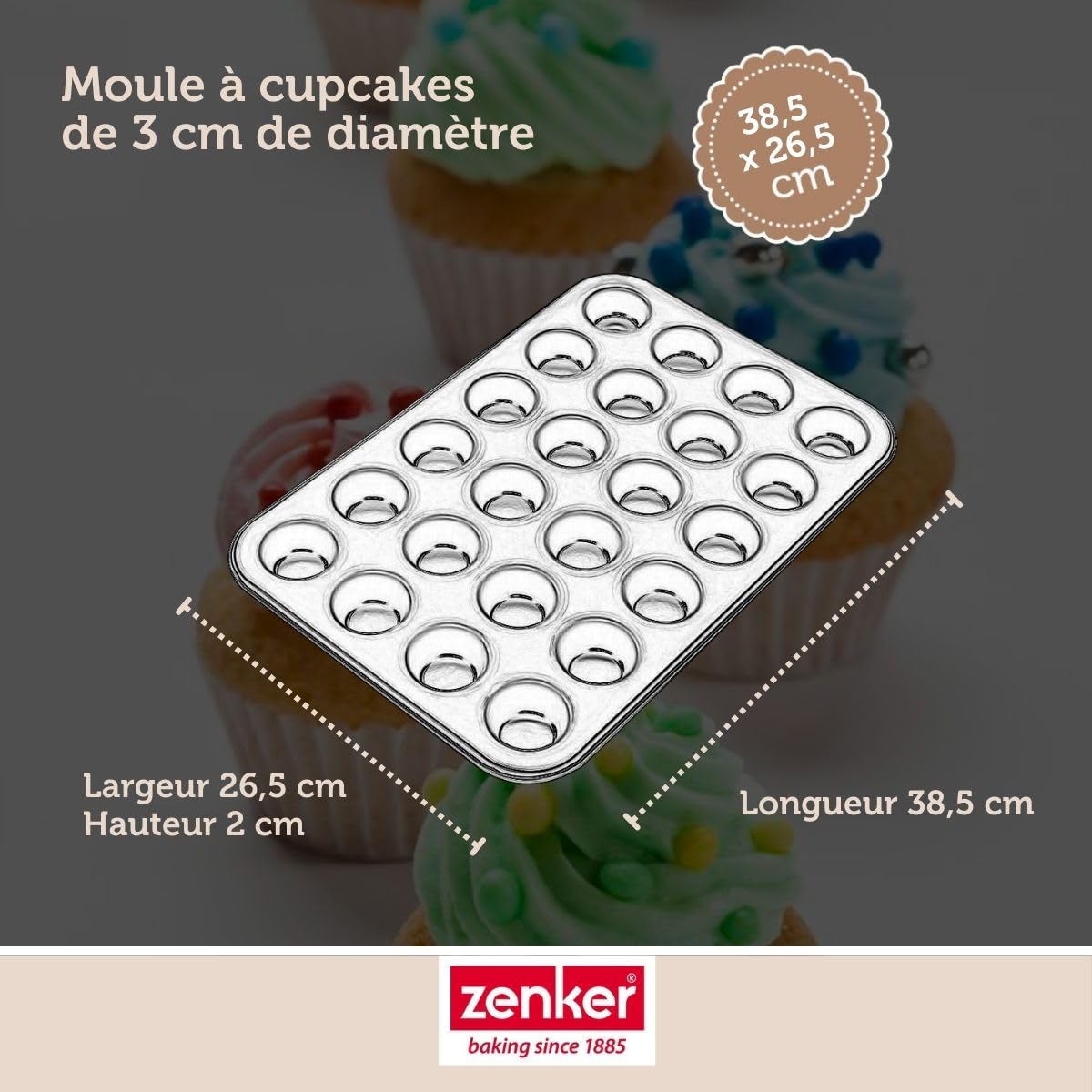 zenker-happy-cupcakes-6541-moule-muffins-24-noir image 3