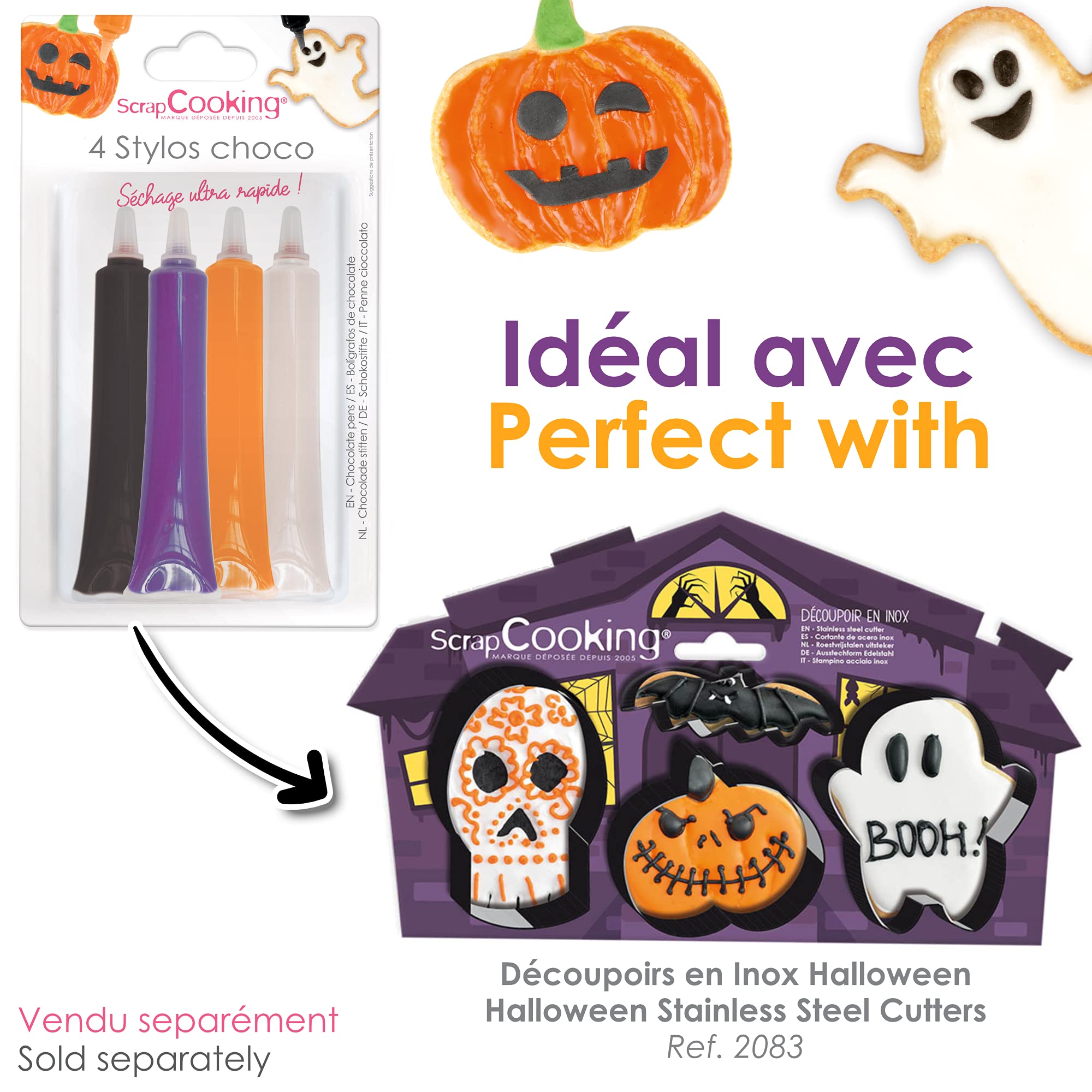 scrap-cooking-d-corations-4-stylos-choco-halloween-4x25-g image 8