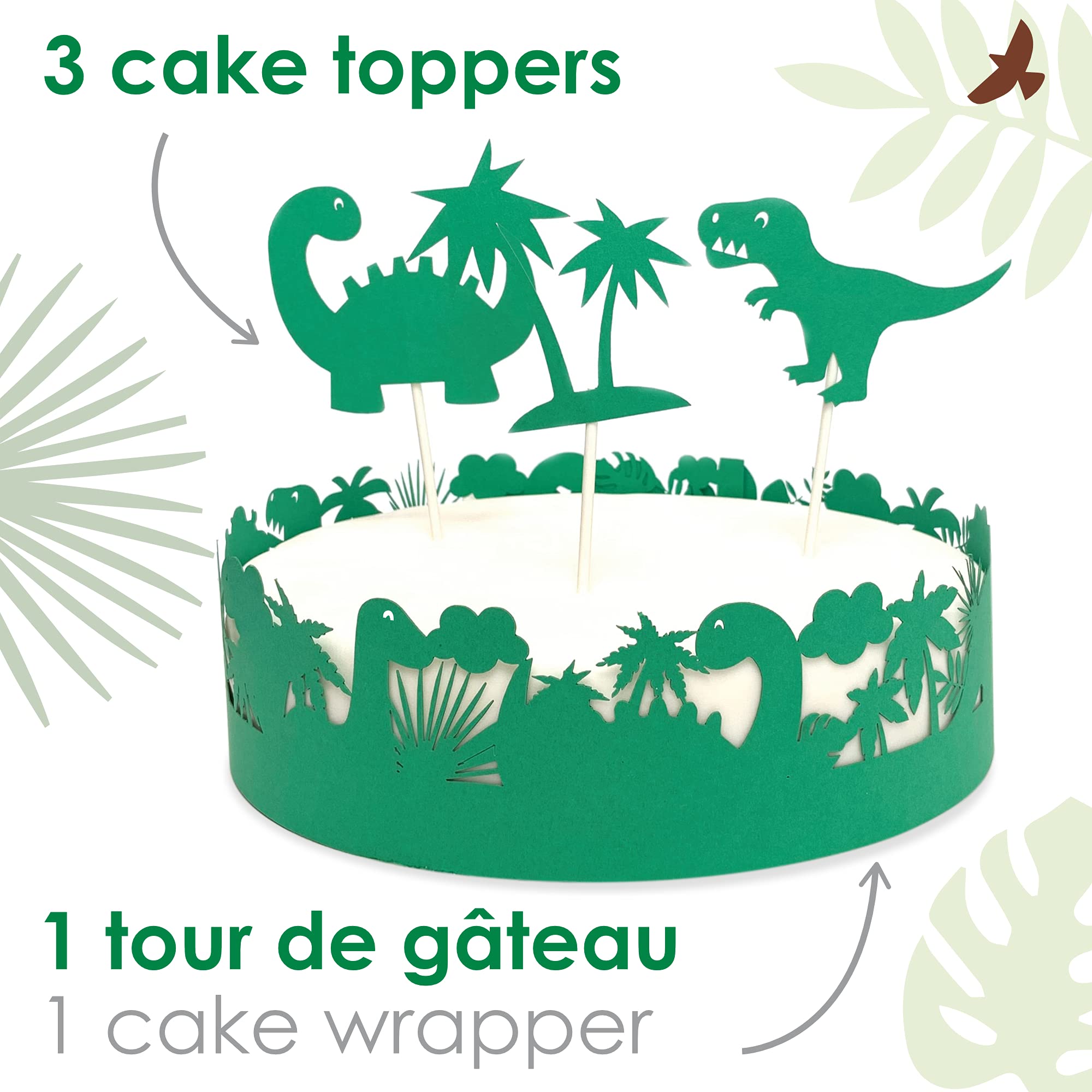 scrap-cooking-d-corations-kit-g-teau-dino-vert-18-24-cm image 3