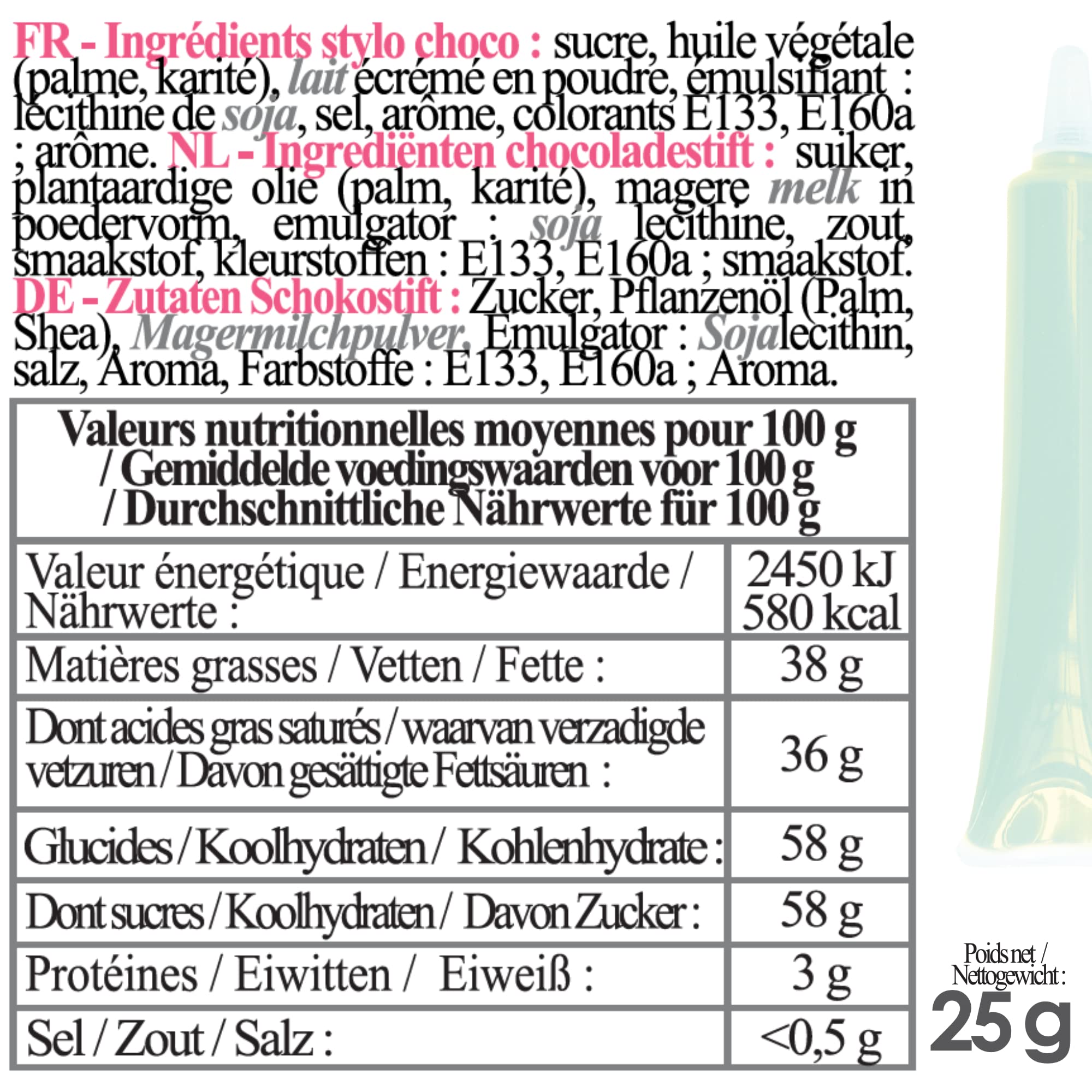 scrapcooking-d-corations-stylo-choco-vert-eau-25g-go-t-chocolat image 5