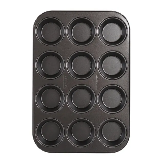 zenker-happy-cupcakes-plaque-12-moules-muffins-antiadh-sif-noir image 1
