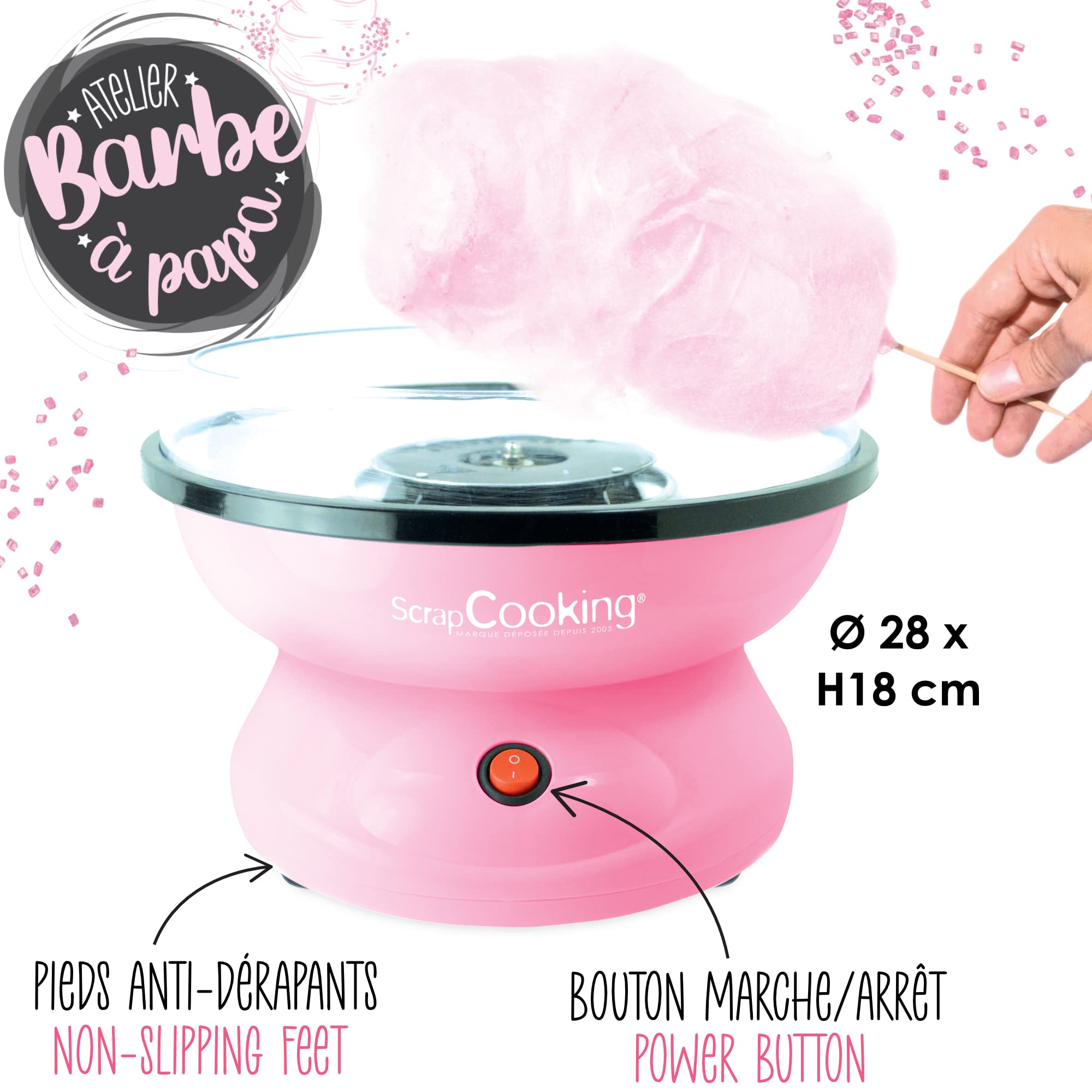 scrapcooking-3900-machine-barbe-papa-rose-kit-complet image 5