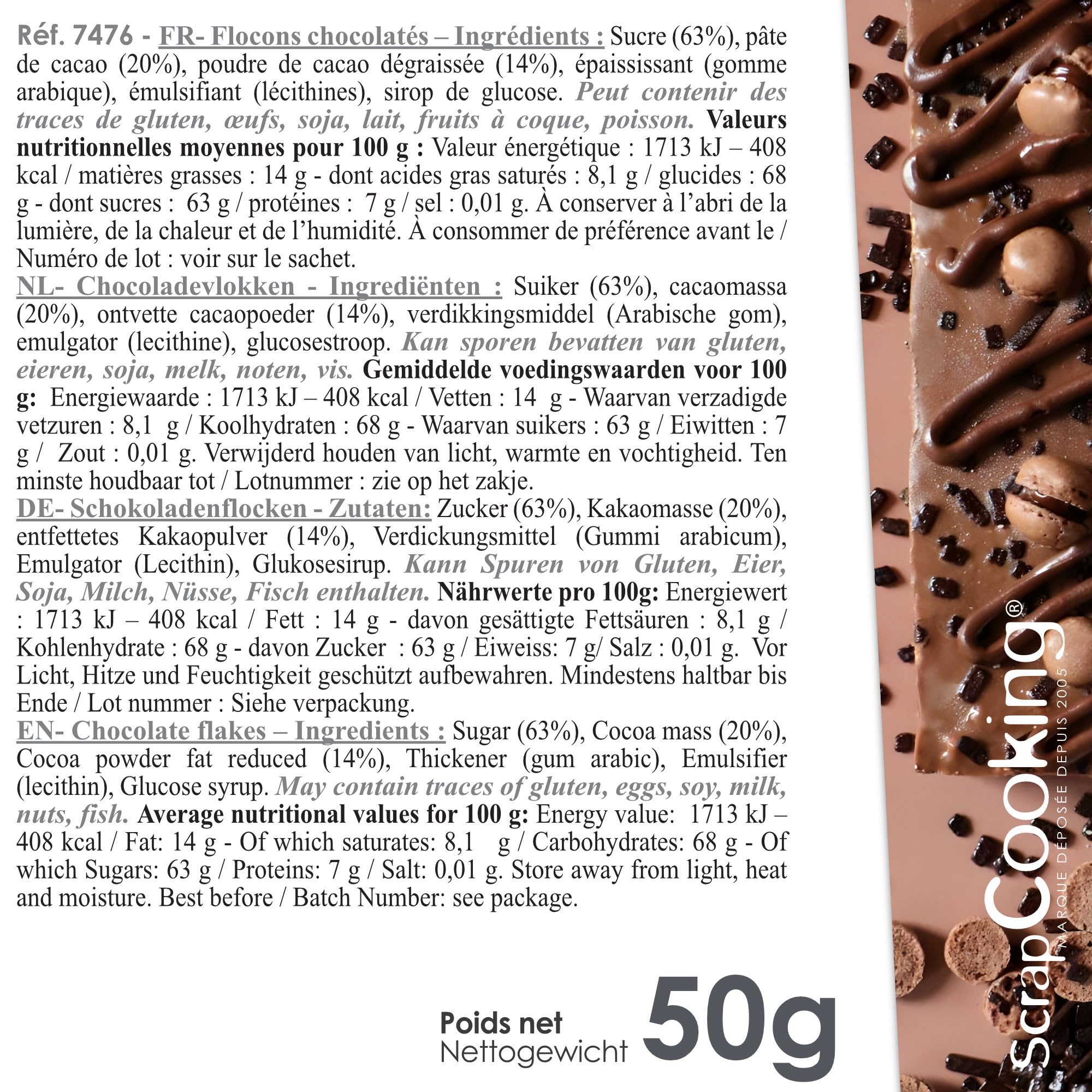 scrapcooking-d-corations-paillettes-chocolat-7476-50-g-d-co-g-teau image 2