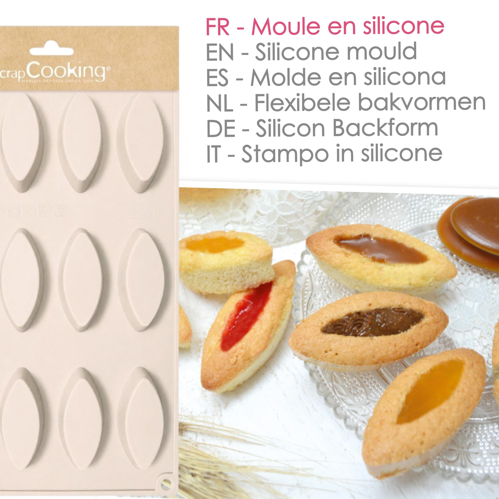scrapcooking-moules-barquettes-silicone-12-cavit-s-vert-d-eau image 2