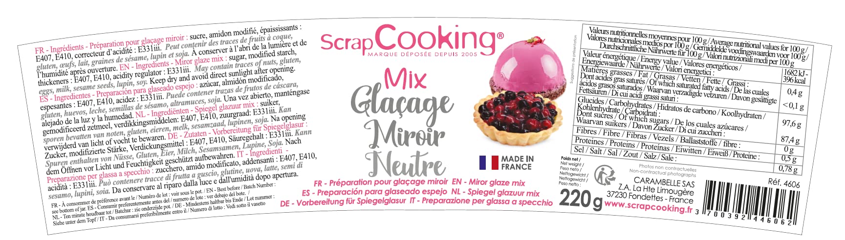 scrapcooking-mix-gla-age-miroir-neutre-brillant-220g image 2